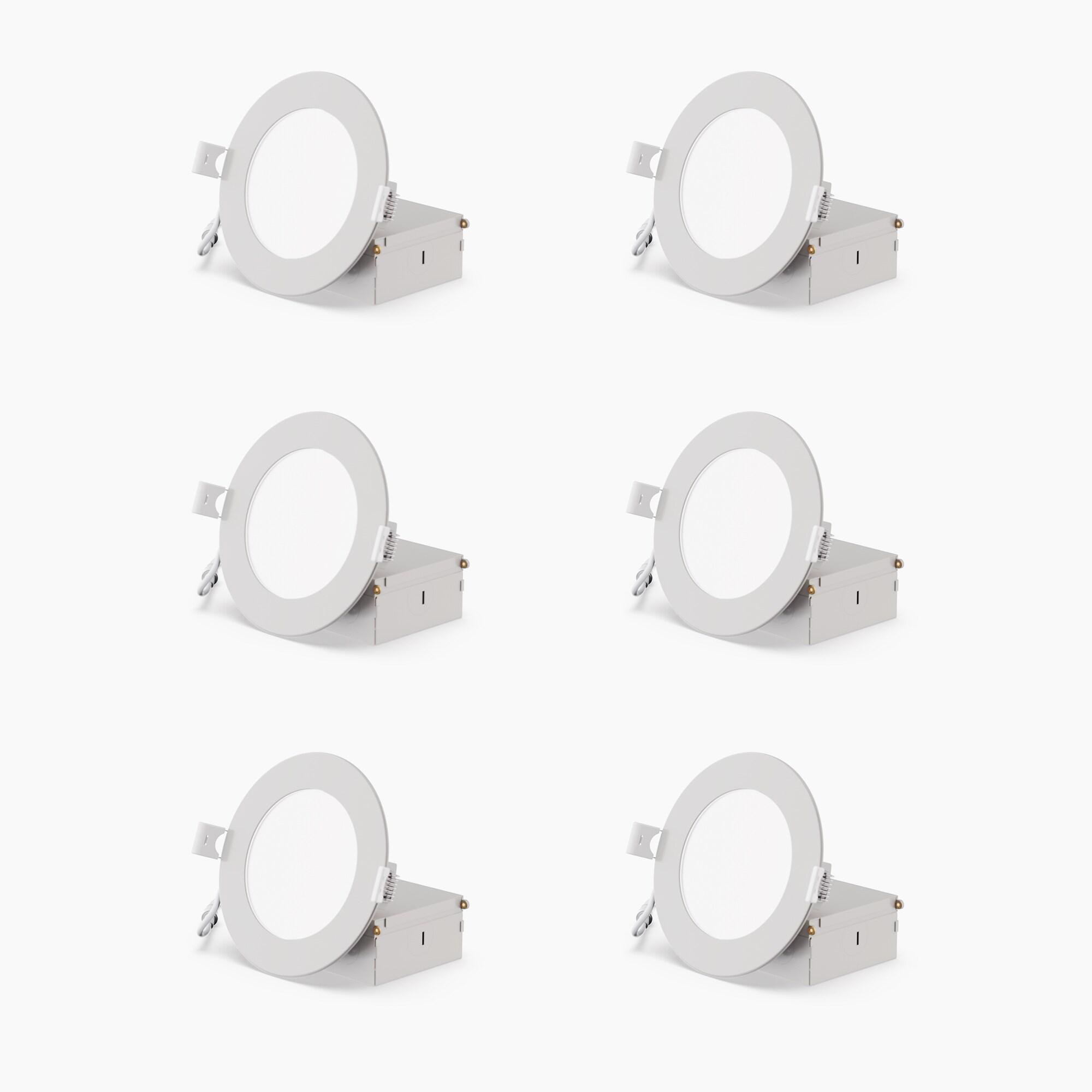 4'' White Aluminum LED Canless Recessed Lighting Kit
