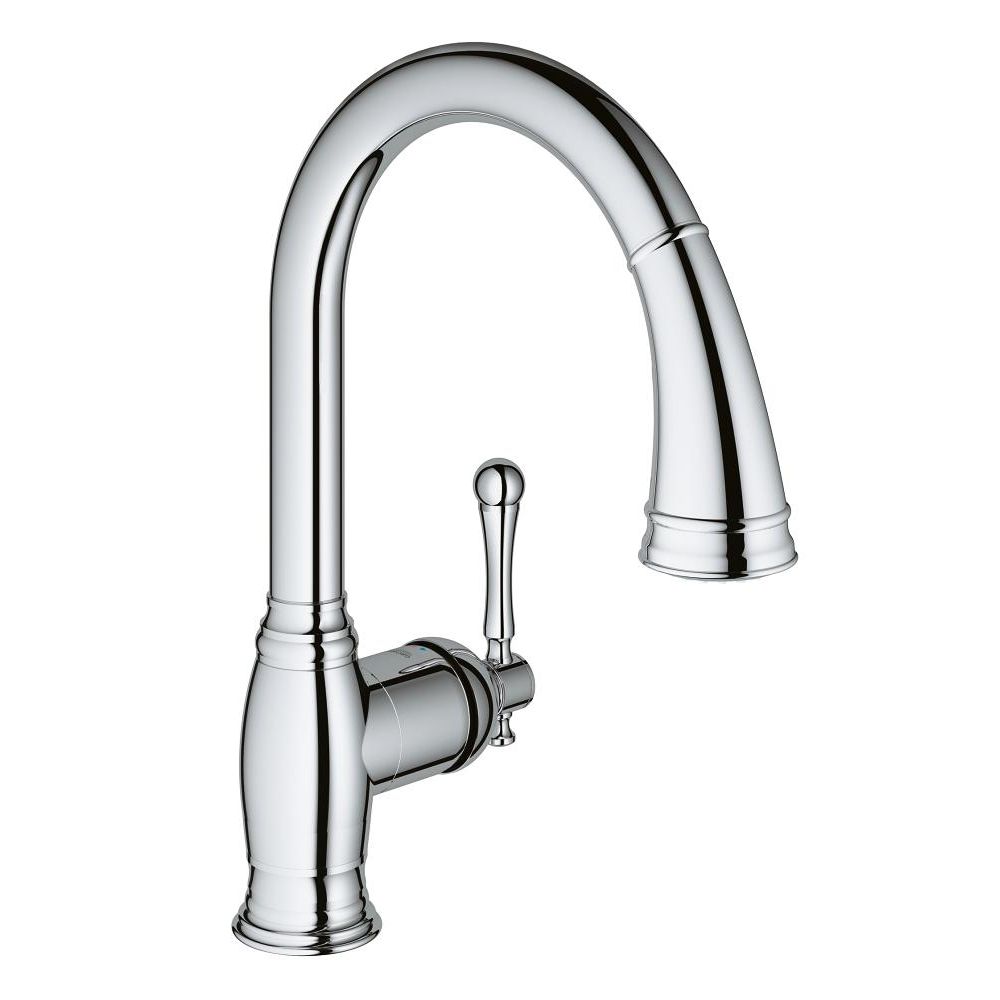 Antecedent militie sociaal GROHE Bridgeford Chrome Single Handle Pull-out Kitchen Faucet at Lowes.com