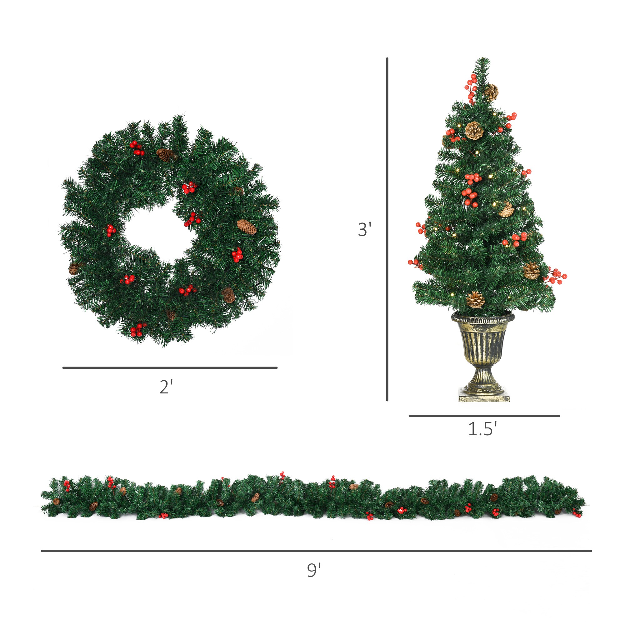 AAZJ NBC-CM70570 Artificial-Christmas-Wreaths - View #8