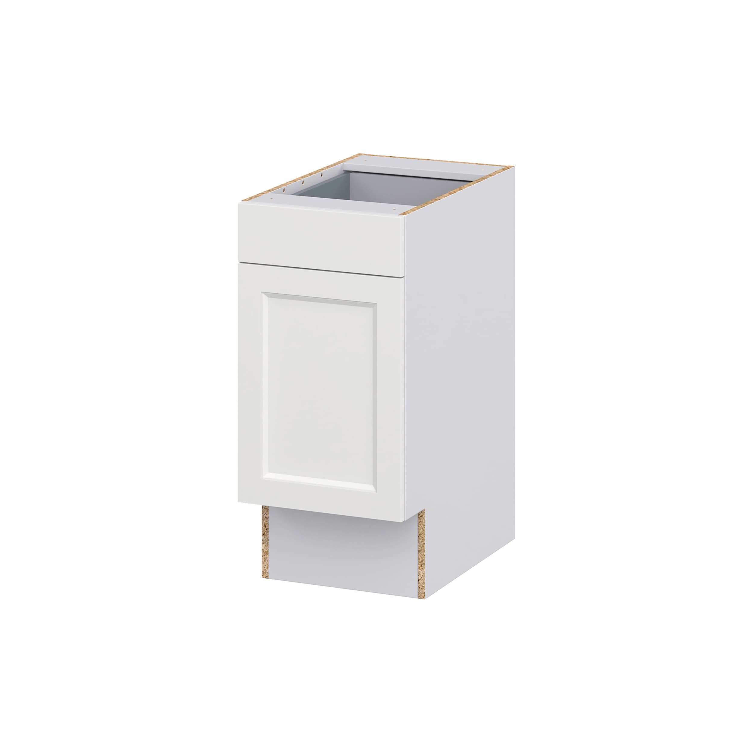 Hugo&Borg Riviera 15-in W x 34.5-in H x 24-in D Bright White 2-Drawers Base Fully Assembled Cabinet (Recessed Panel Shaker Style)
