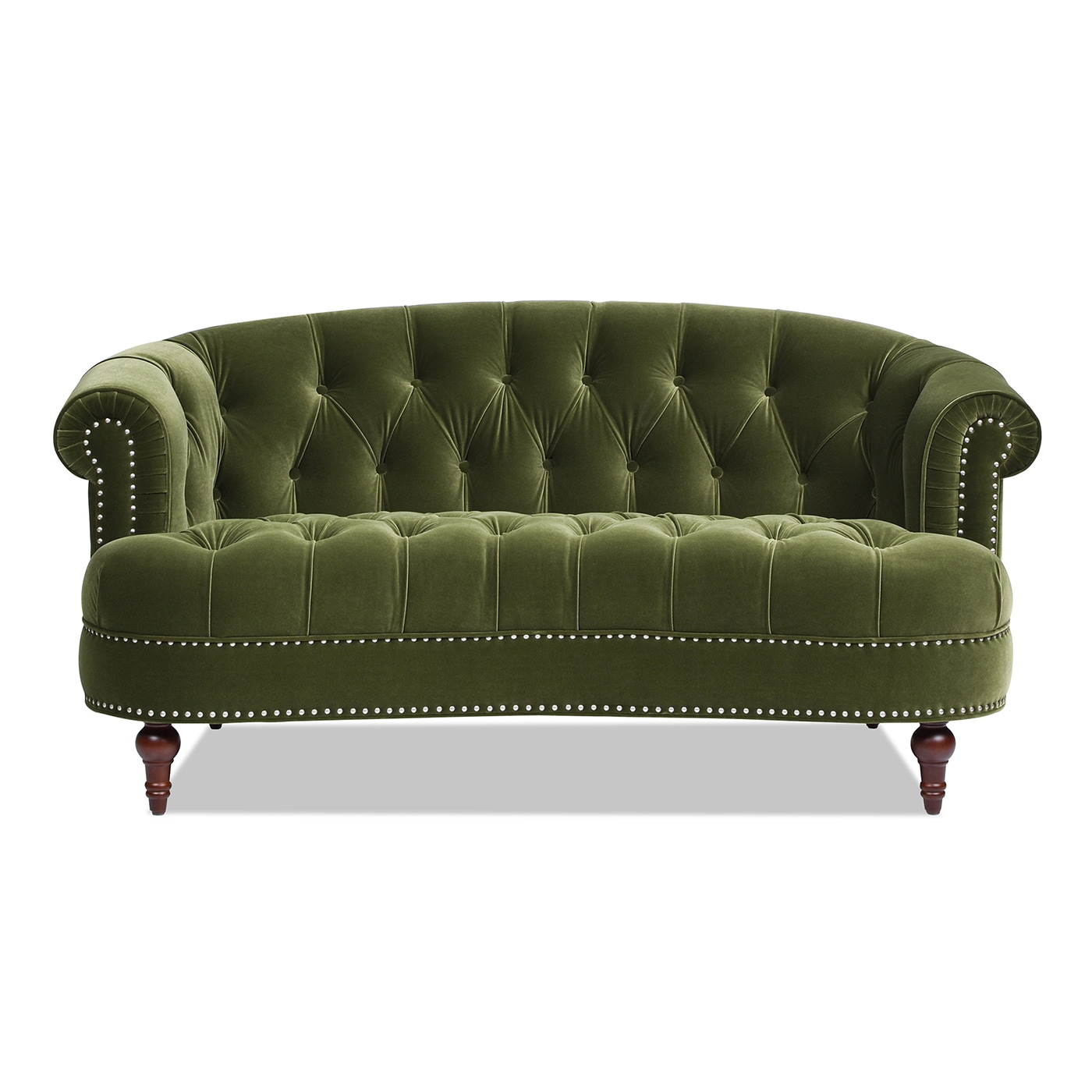 Jennifer Taylor Home 68.5 W Glam Olive Green Velvet Sofa