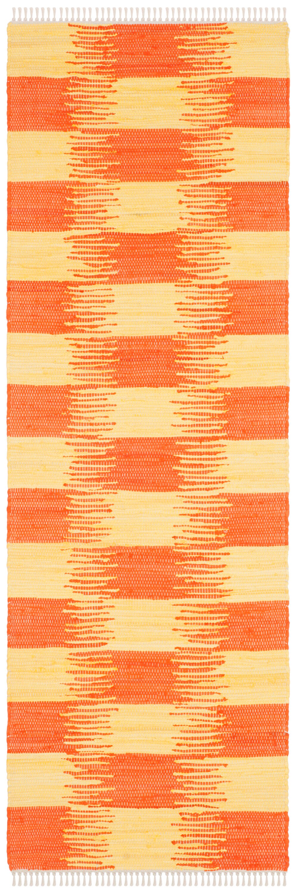Coastal Charm Multicolor Cotton-Wool Flat Woven Runner Rug 2'3" X 7'