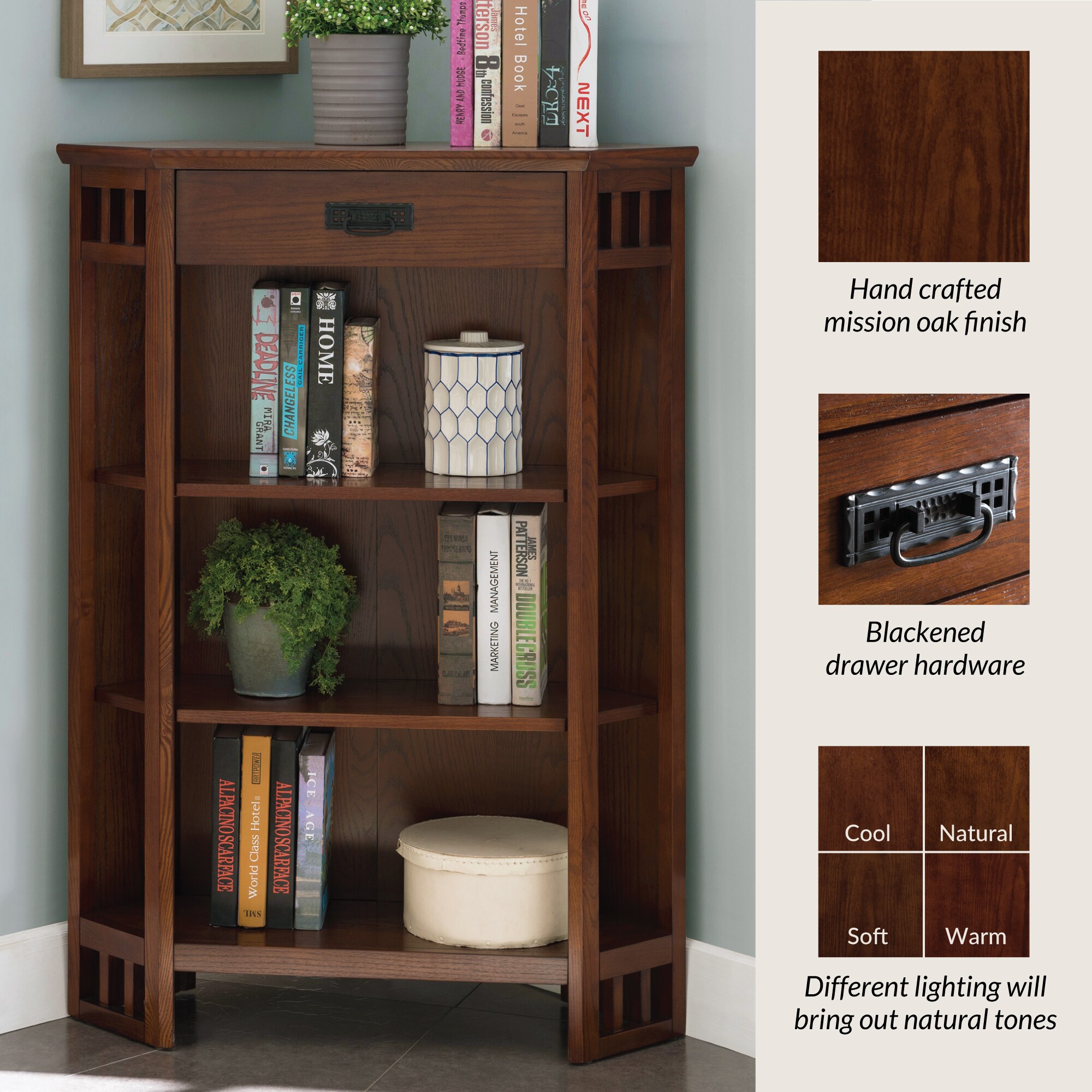 Leick Home 82263 bookcases - View #3