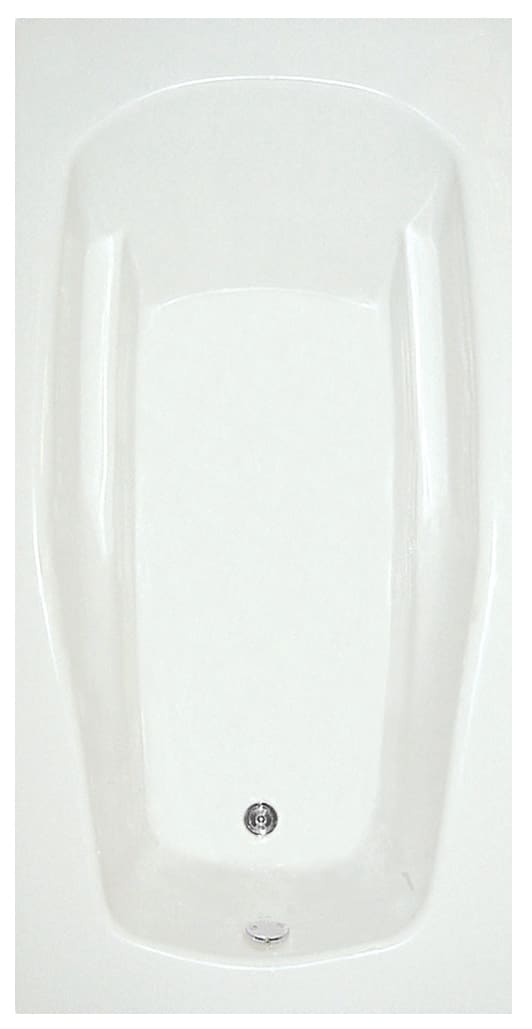 Mansfield 6521550000 Pro-Fit Builder Series 35.5-in x 71.5-in White Acrylic Rectangular Drop-in Soaking bathtub ( Reversible Drain )