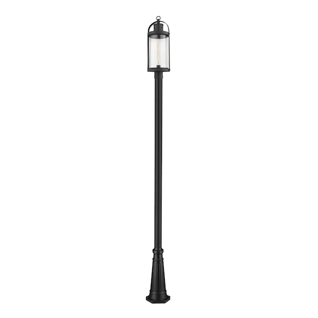 Z-Lite 569PHB-519P-BK Roundhouse 118.75-in Black Vintage Outdoor Post Light