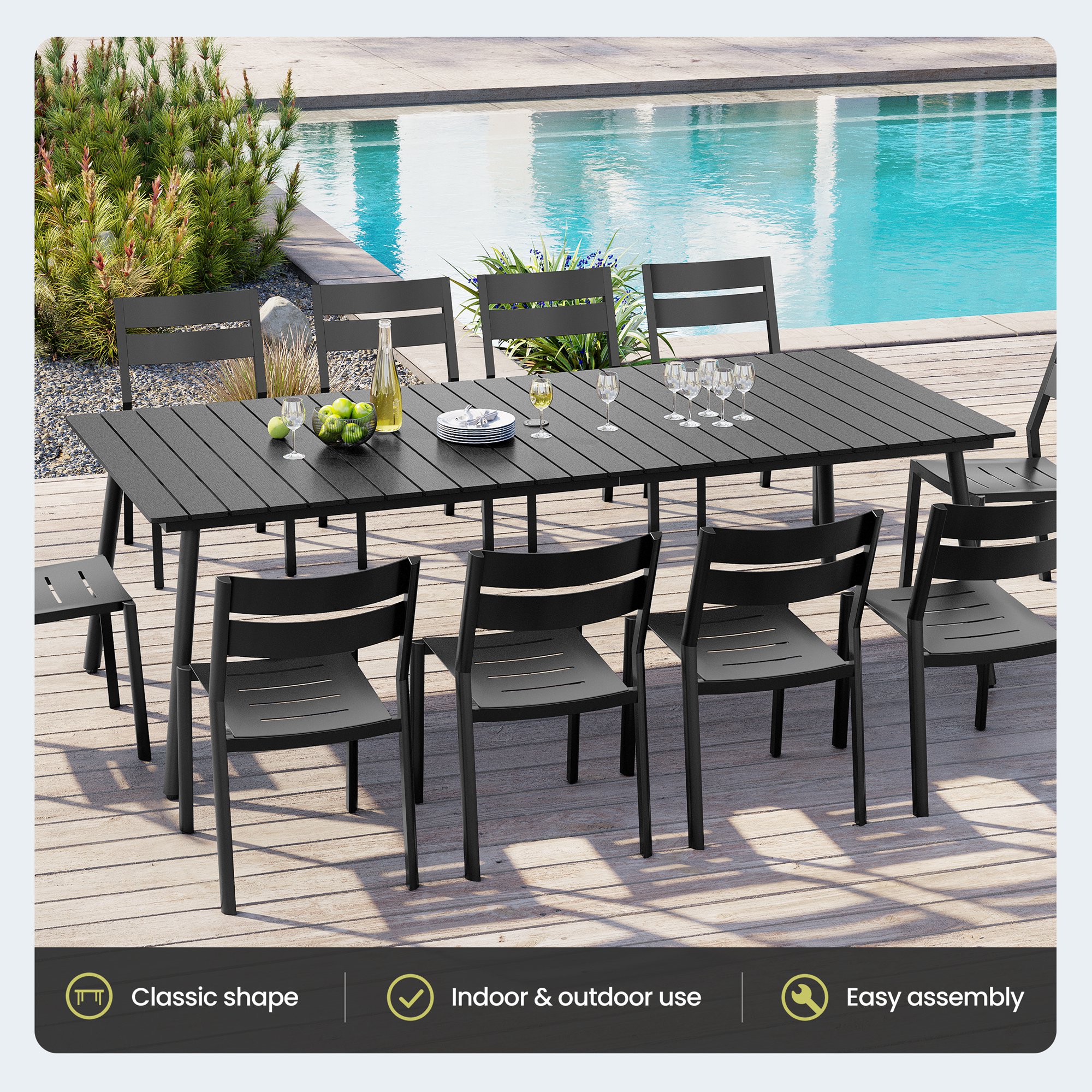 Crestlive Products CL-TB012BLK240 Patio-Tables - View #4
