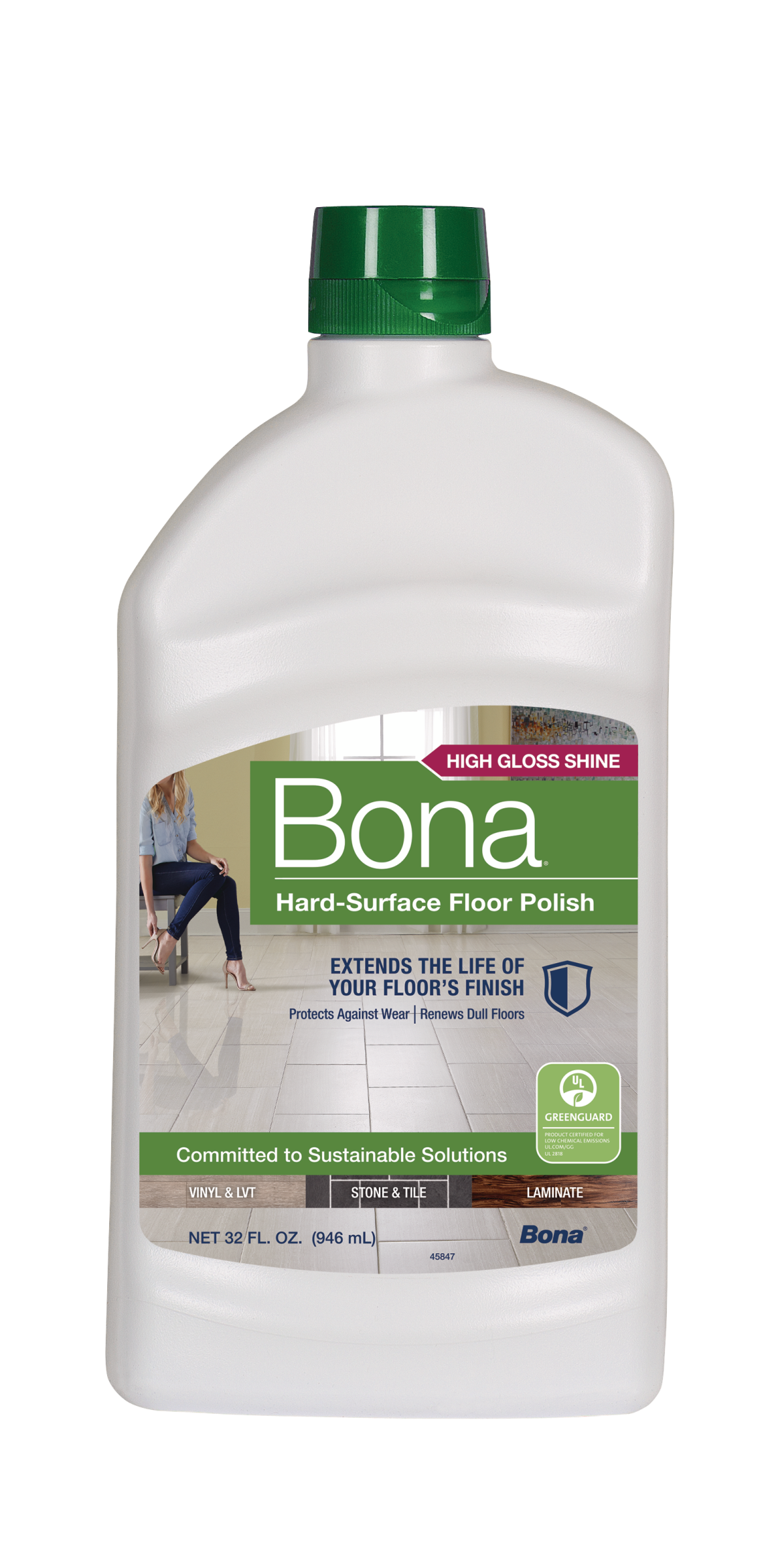 Bona WP500359001 Hardwood Floor on sale Polish, Low Gloss Shine, 32 Oz