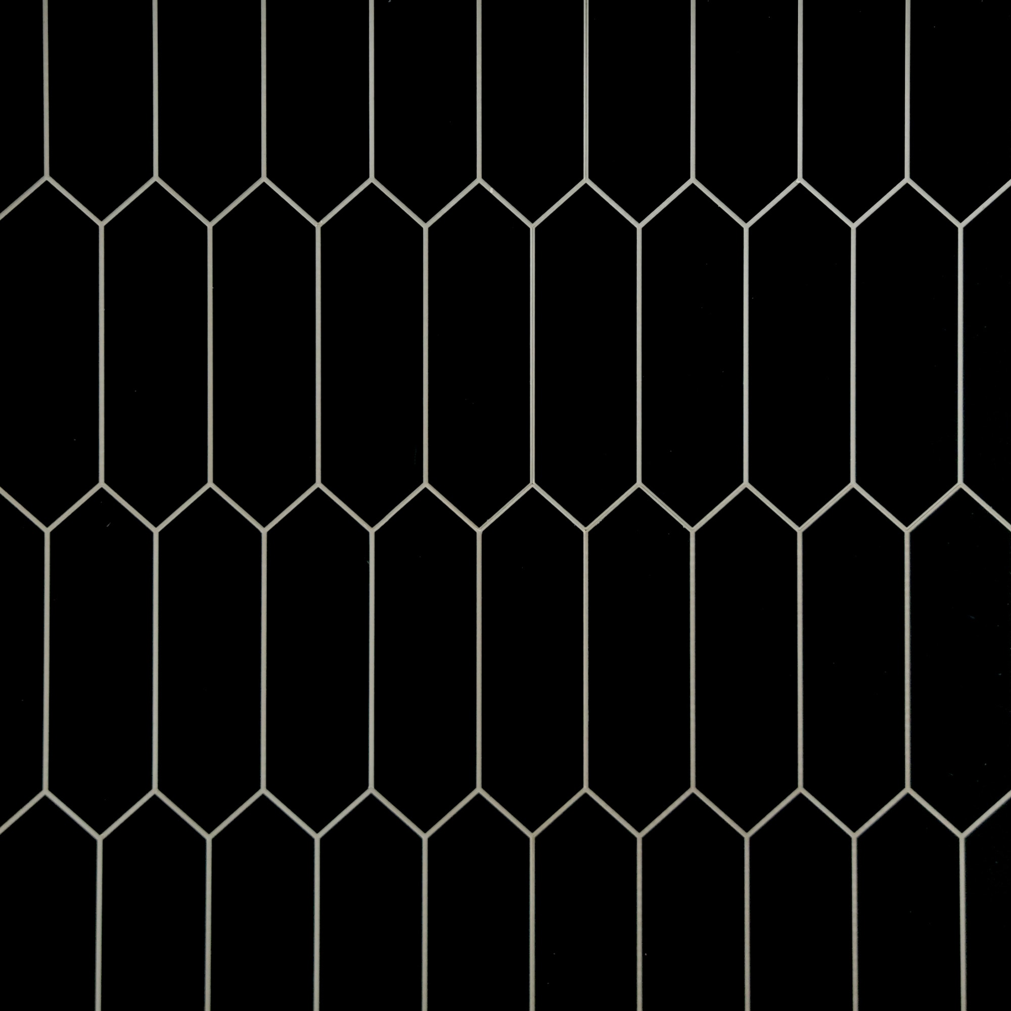 SUNWINGS SDS001-BLK-10 Black 11-in x 12-in Matte Composite Marble look Hexagon Mosaic Wall Tile ( 9.35-sq ft Carton
