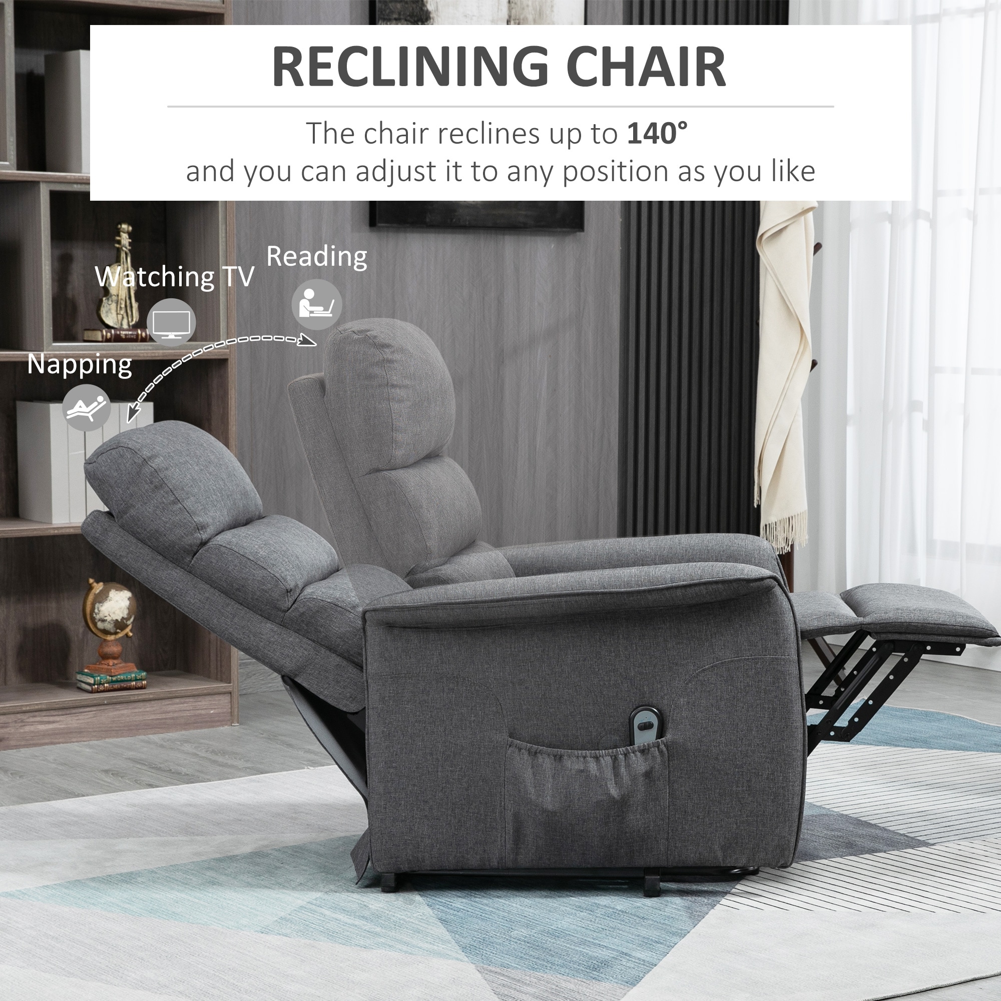 HomCom 713-042GY chairs - View #5