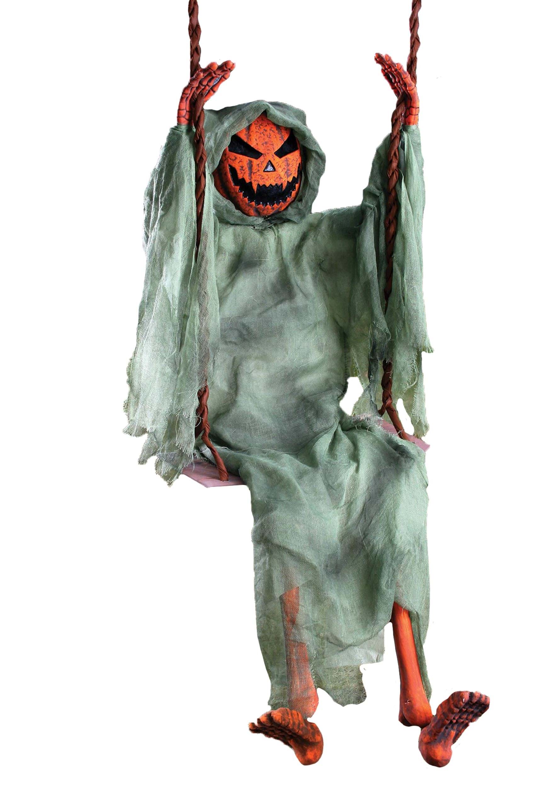 Fun World FU91195P-ST 5FT Swinging Dead Pumpkin Halloween Prop Pumpkin Decorations Standard