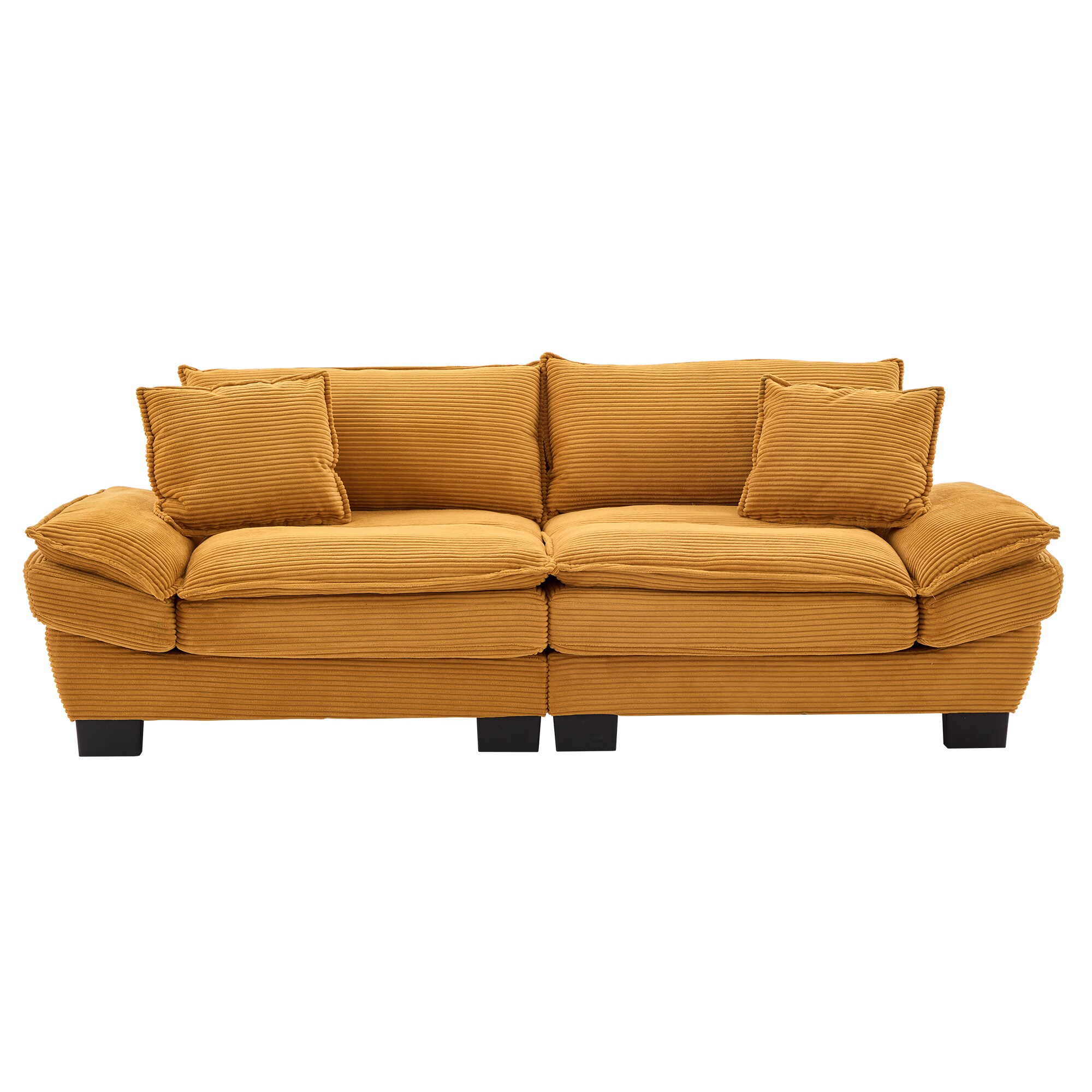 Bybafun YA3700327 84-Inches Modern Yellow 2 -seater Loveseat