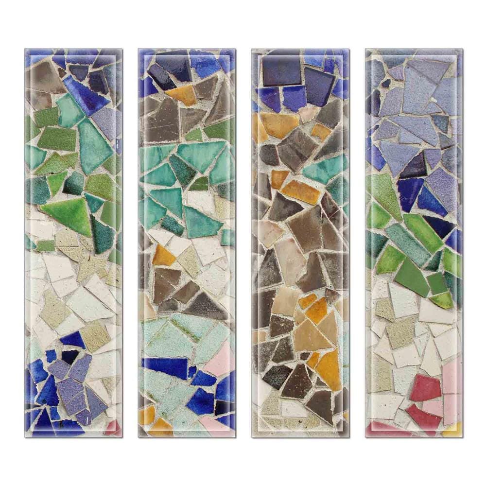Instant Mosaic Upscale Designs by Ema 16-Pack 3-in x 12-in Glossy Glass Subway Wall Tile