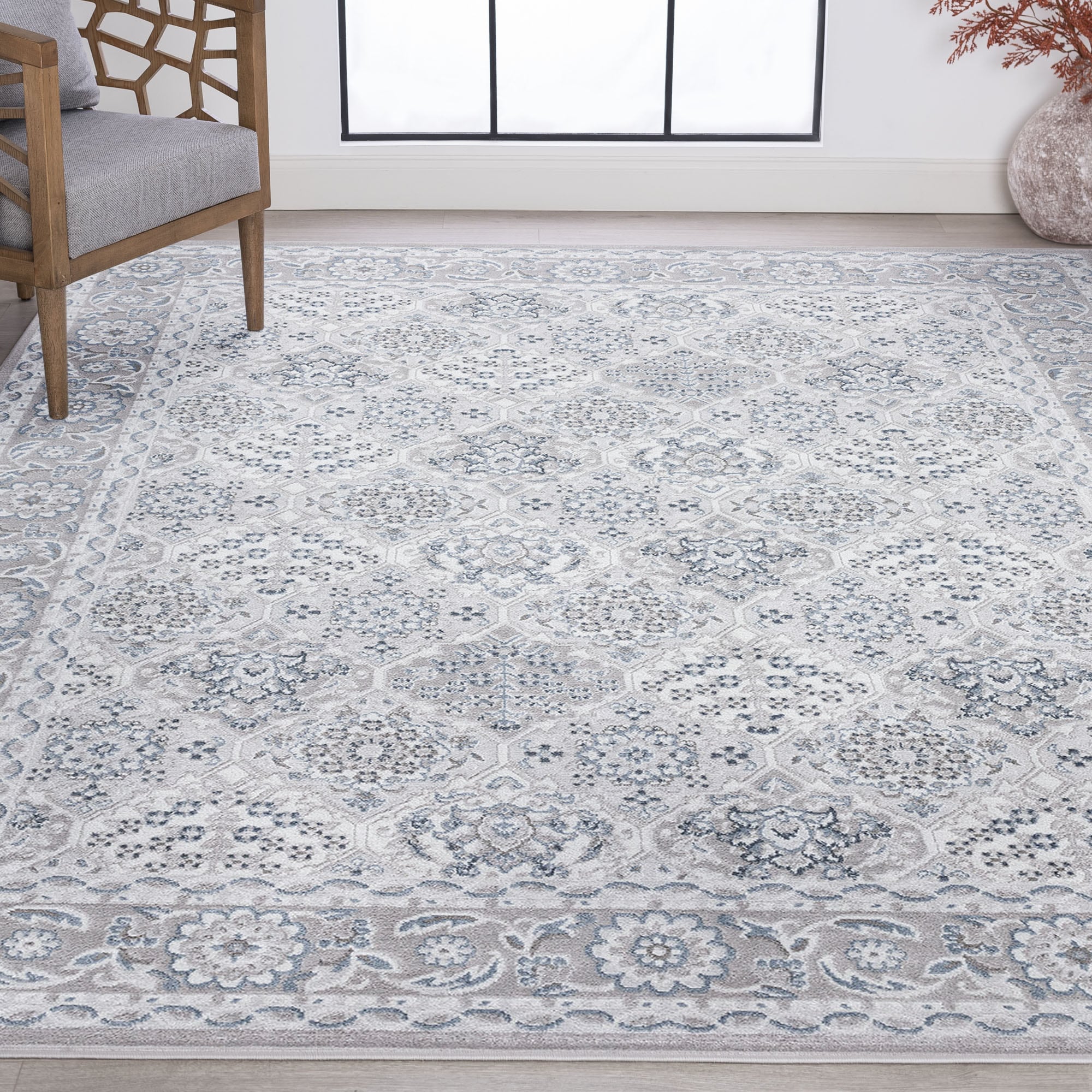 Tayse NEX1200 8X10 Nexus 8 x 10 (ft) Loomed Polypropylene Gray Rectangular Indoor Area rug