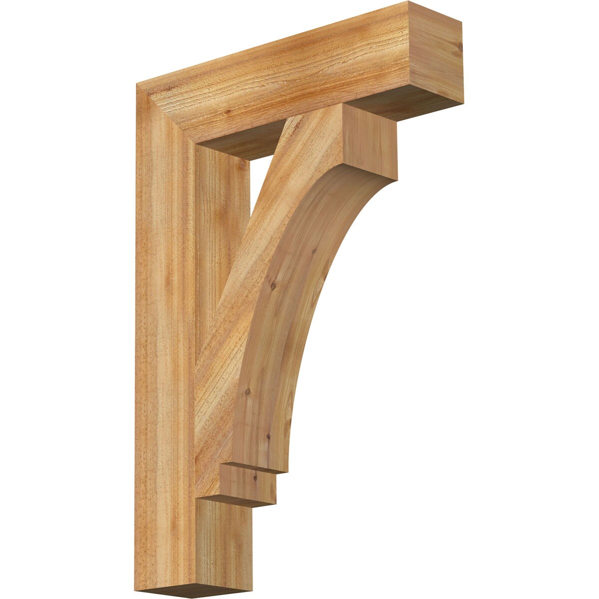 Ekena Millwork BKT06X26X38IMP05RWR Imperial Block Rough Sawn 6-in x 26-in x 38-in Western red cedar Brown Wood Standard bracket