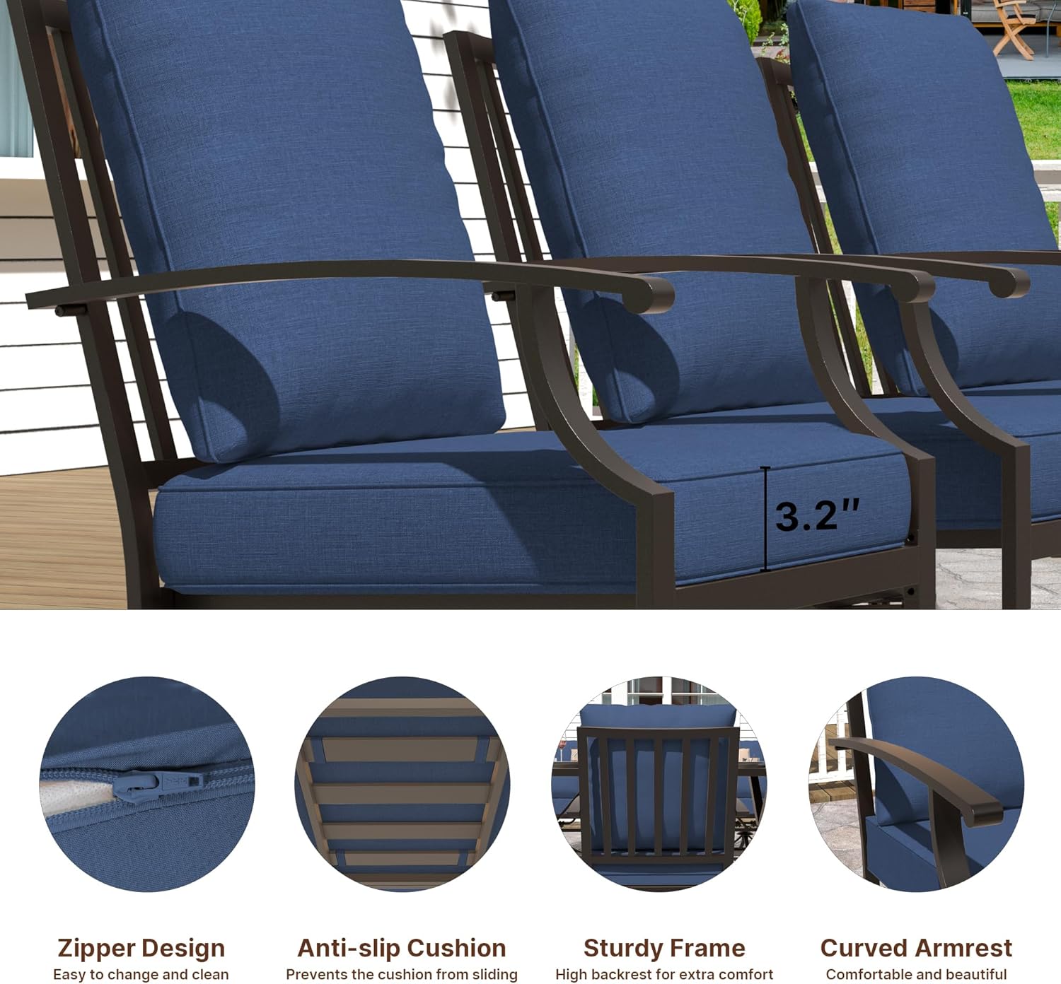 ALAULM LS-2DM-NAVY Patio-Chairs - View #4