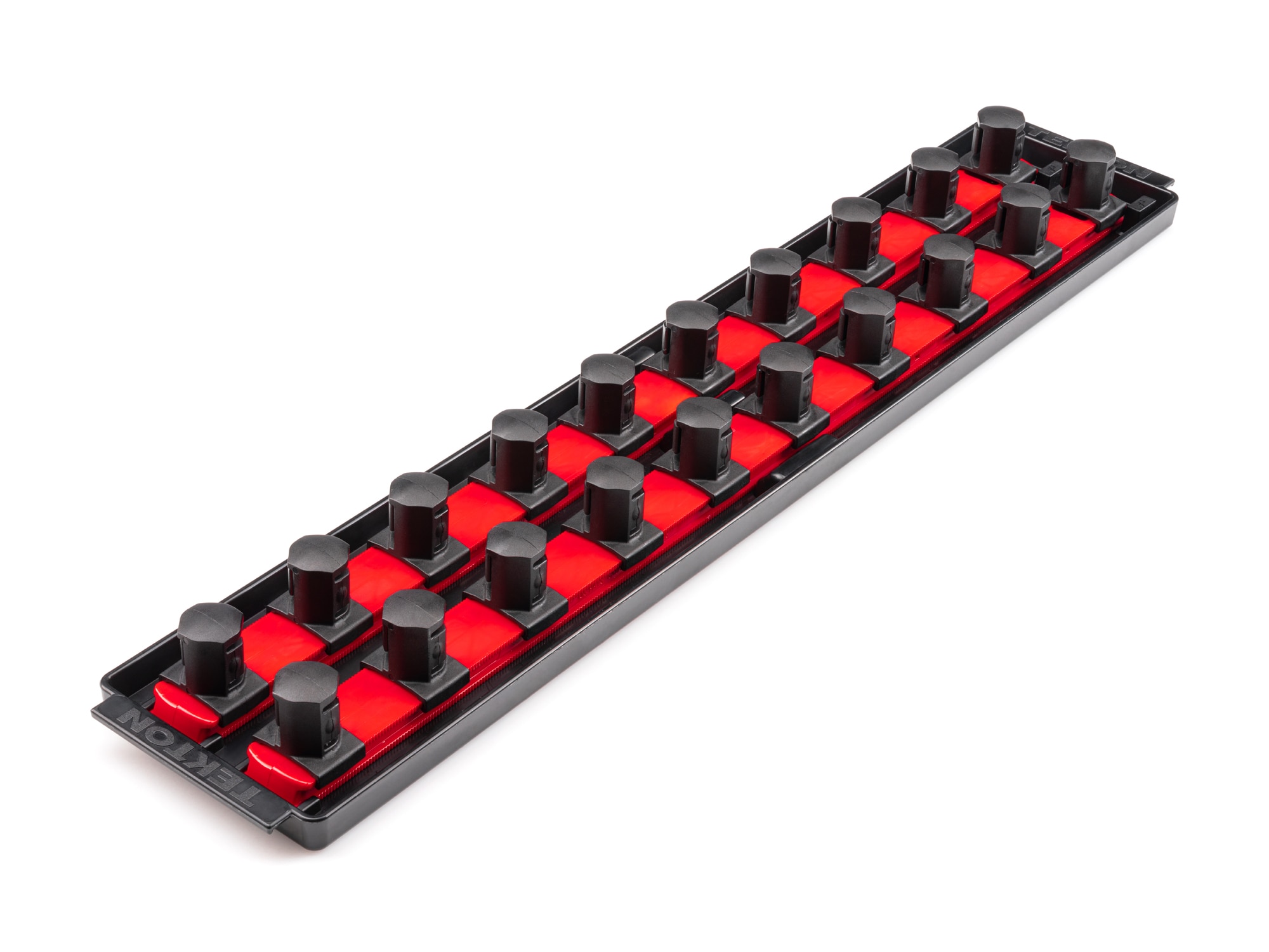 TEKTON OST33120 Plastic Socket storage - 3/4 in drive x 18 inch socket rails with 20 clips
