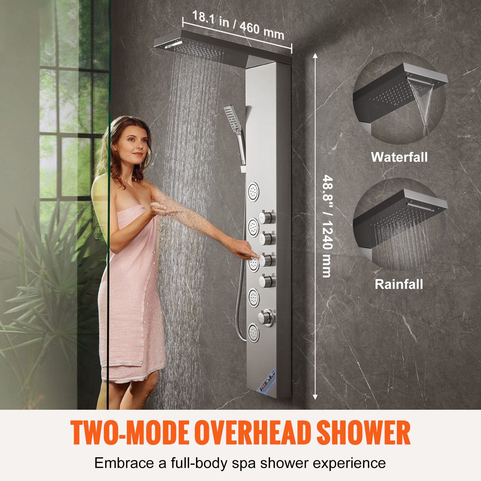VEVOR SCFTYS4CS2MS03391V0 Showerhead-Bar-Panels - View #2