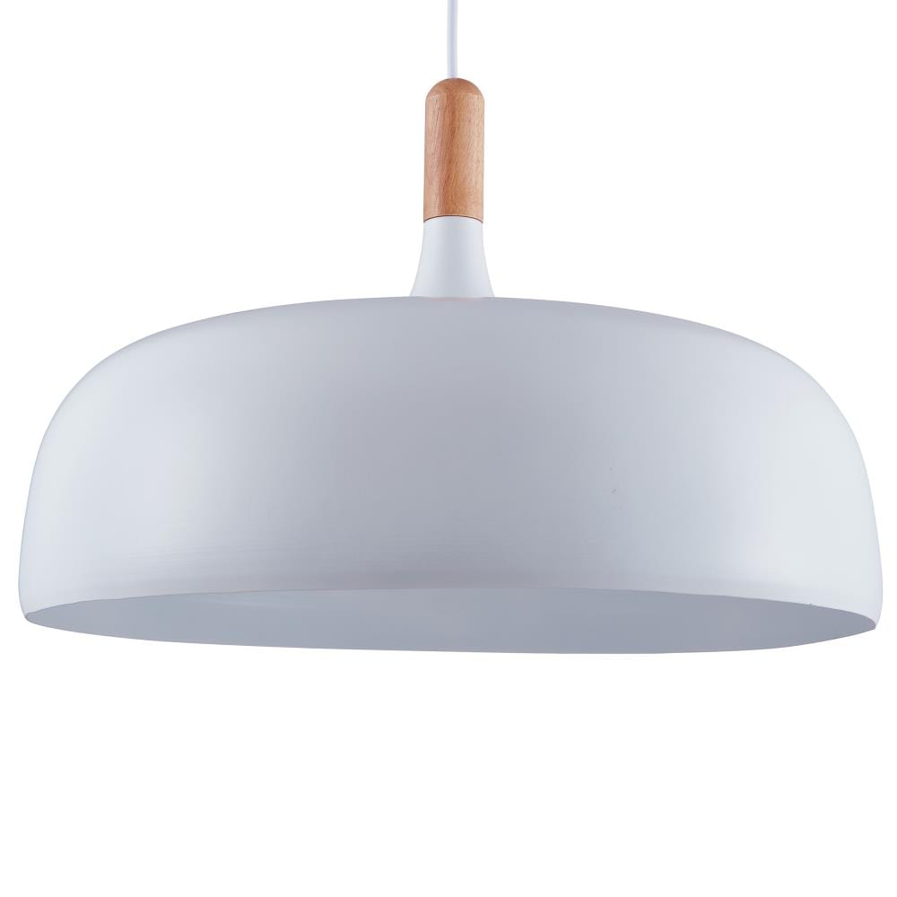Boston Loft Furnishings ATG8128 Branhol White Modern/contemporary Dome Medium Plug-in Hanging Pendant light