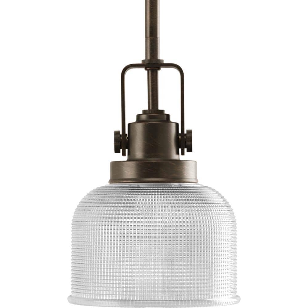Progress Lighting P5173-74 Archie Venetian Bronze Coastal Clear glass Dome Small Hanging Pendant light