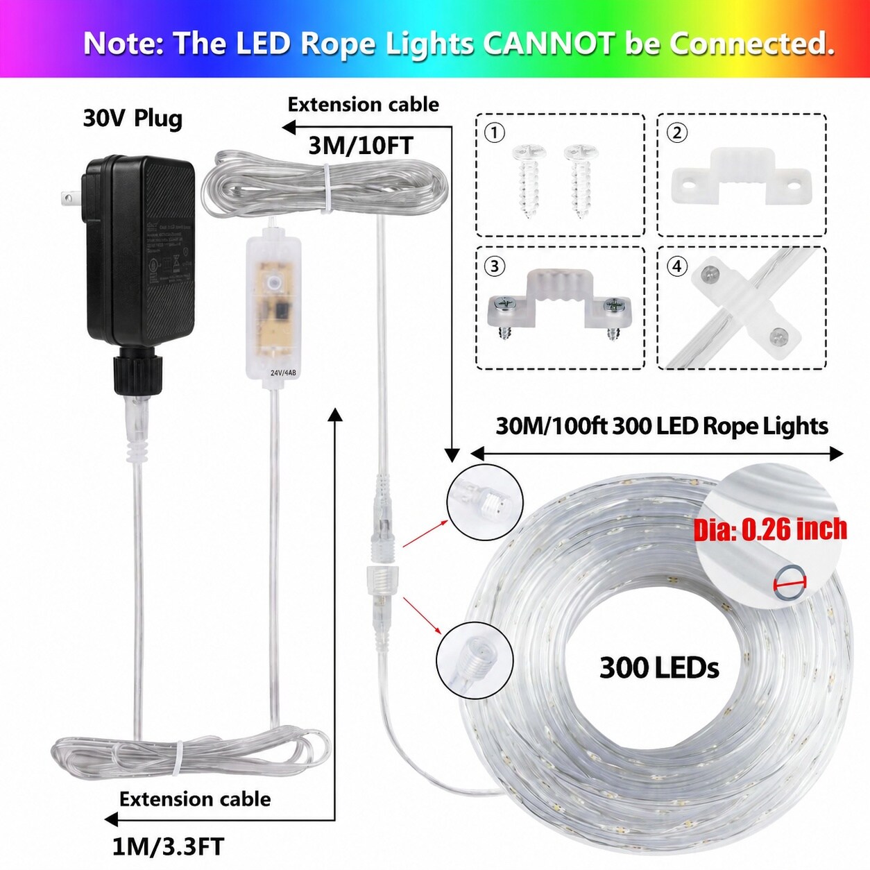 Oyezvary LOZ0603O014 Christmas-Rope-Lights - View #5