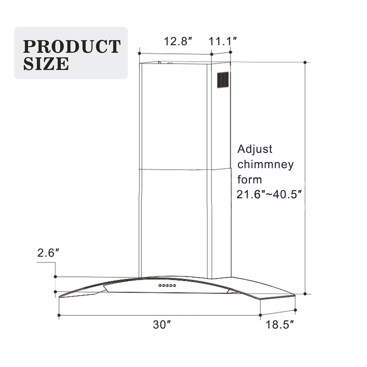 Damerin T11240 Wall-Mounted-Range-Hoods - View #13