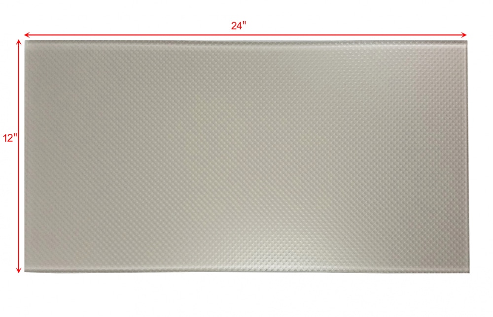 Abolos LWSPAR1224-AB Particles Slip Resistant Amber Bay/Dotted 12-in x 24-in Polished Glass Subway Large format Wall Tile ( 10.0-sq ft Carton