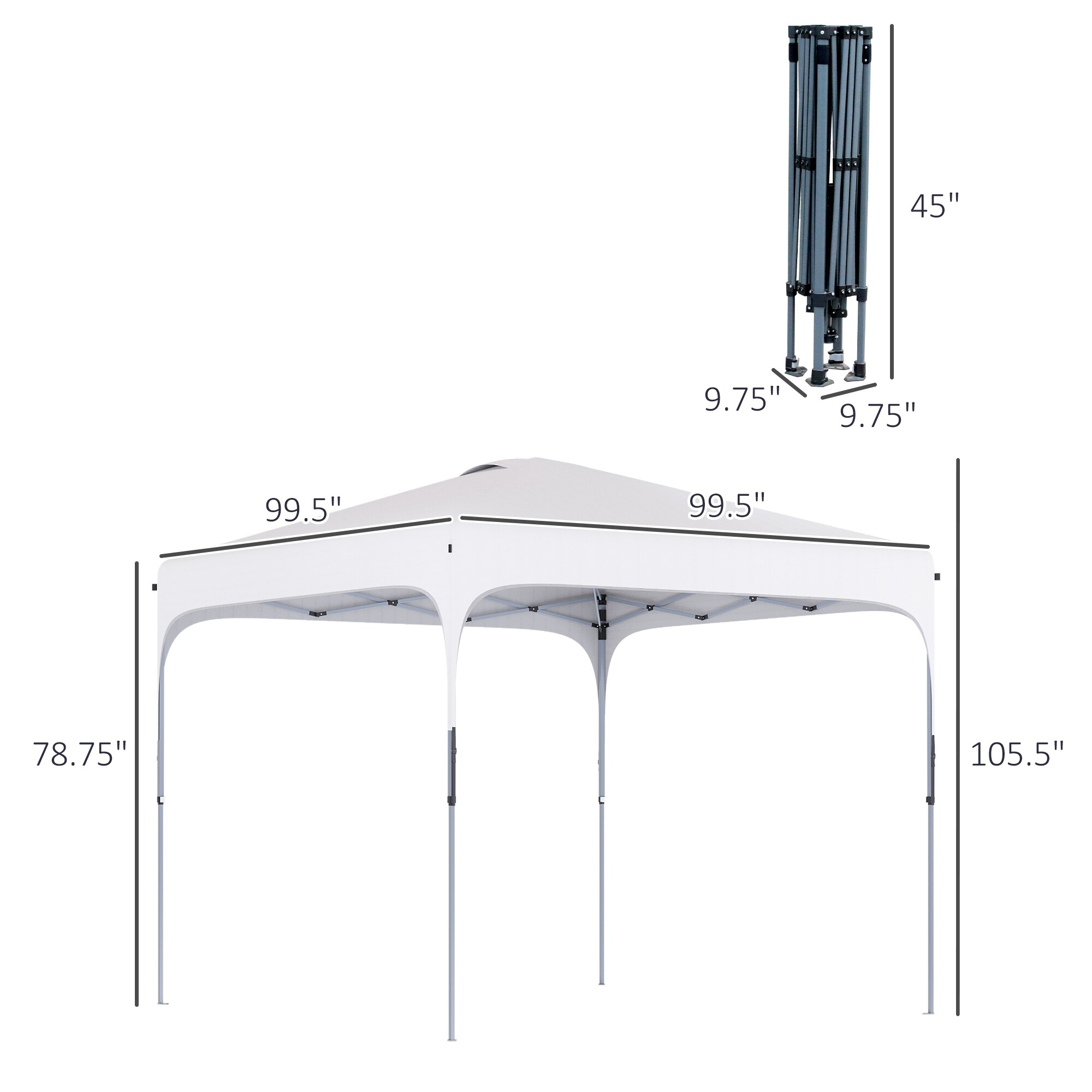 Outsunny 84C-262WT Canopies-Sl - View #3