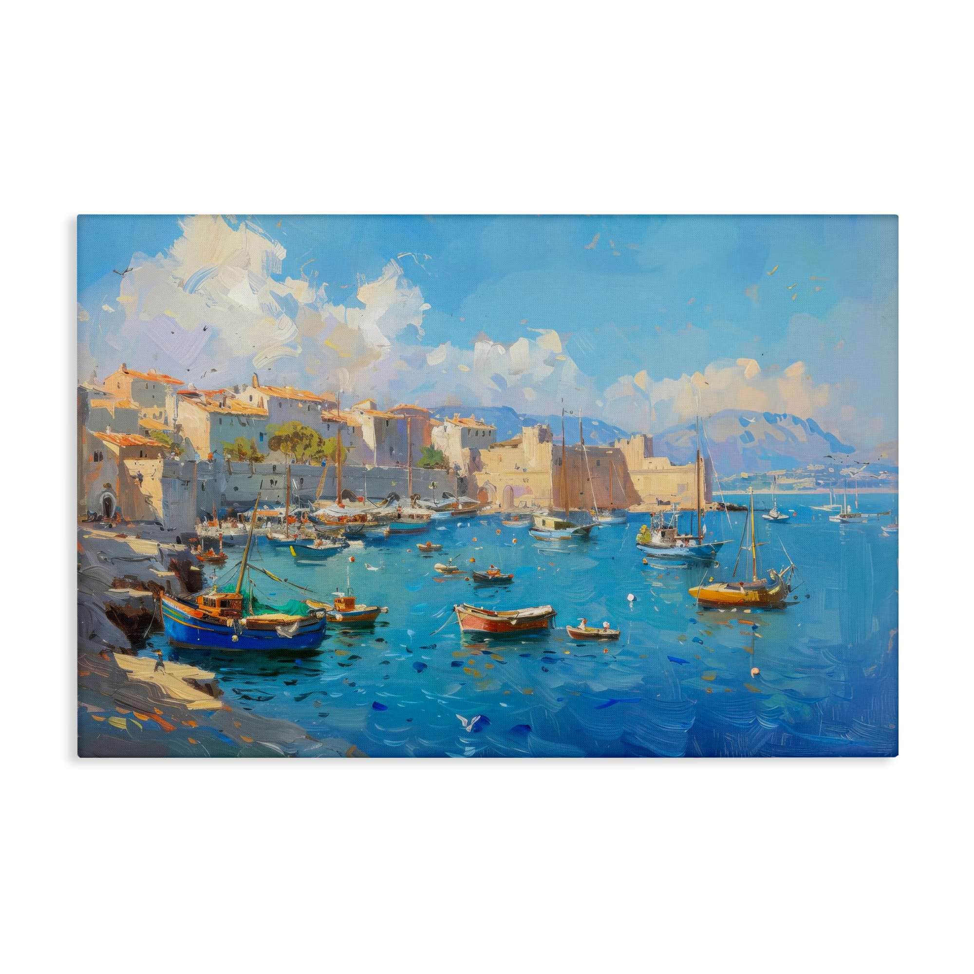 Stupell Industries BT-726-CN-20X30 Nautical Harbor Coastal Town Canvas design by LSR Design Studio