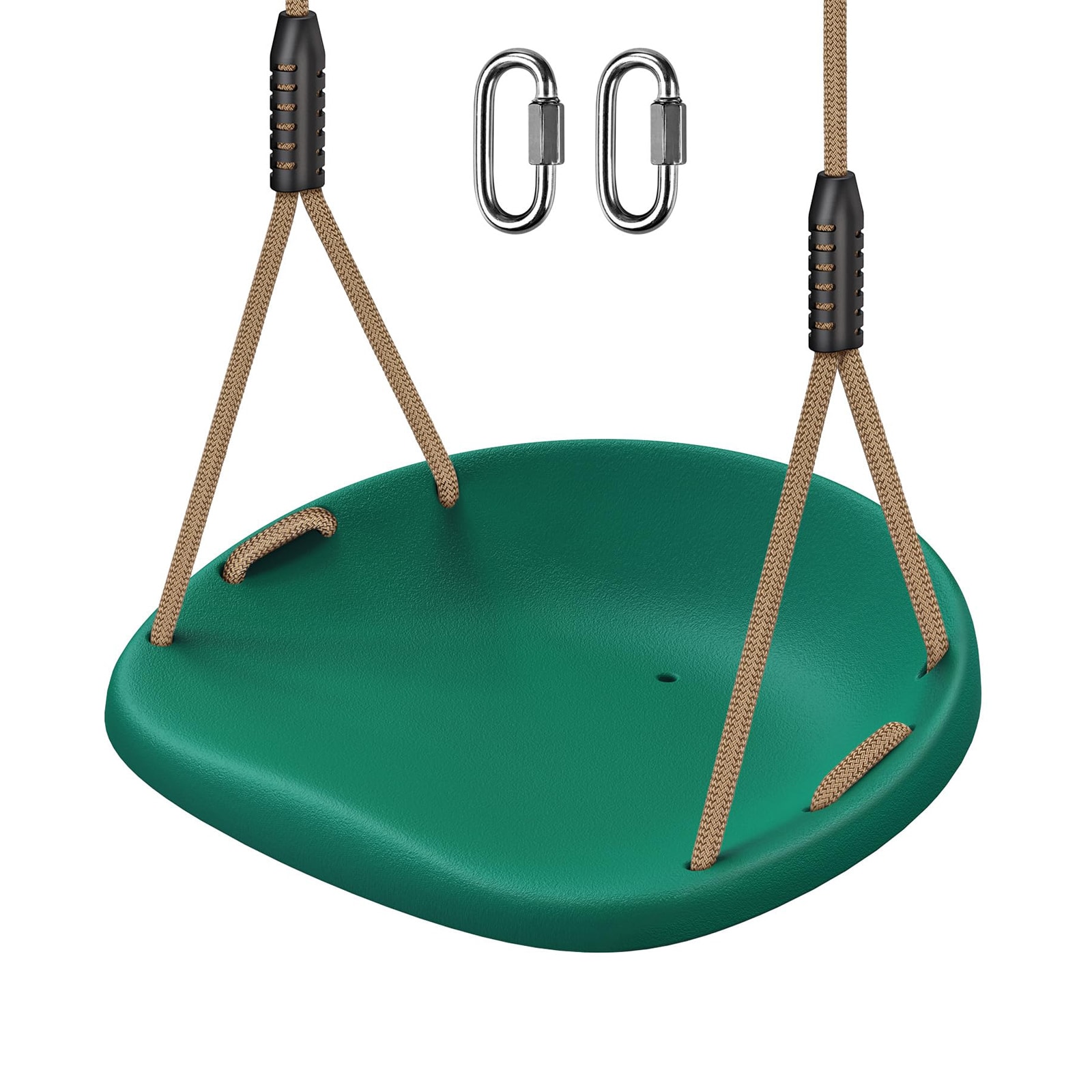 Etokfoks  Nonslip Cushion Swing Seat with Adjustable Polyester Rope 50 5 to 80 3 in 500 lb Capacity 1 Pack with Connecting Buckles