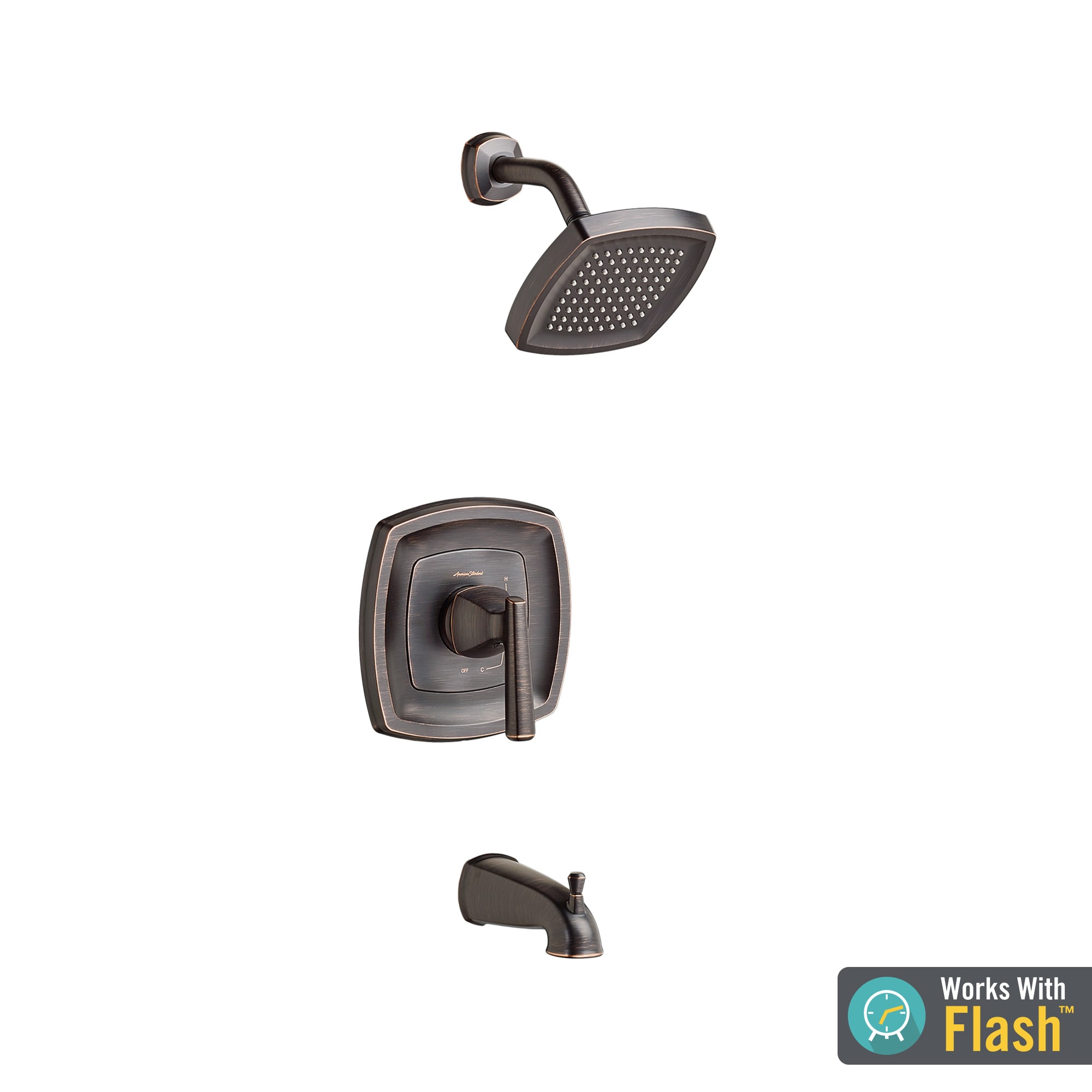 American Standard TU018502.278 Edgemere Legacy Bronze 1-handle Single function 5.75-Inches Round Shower Faucet