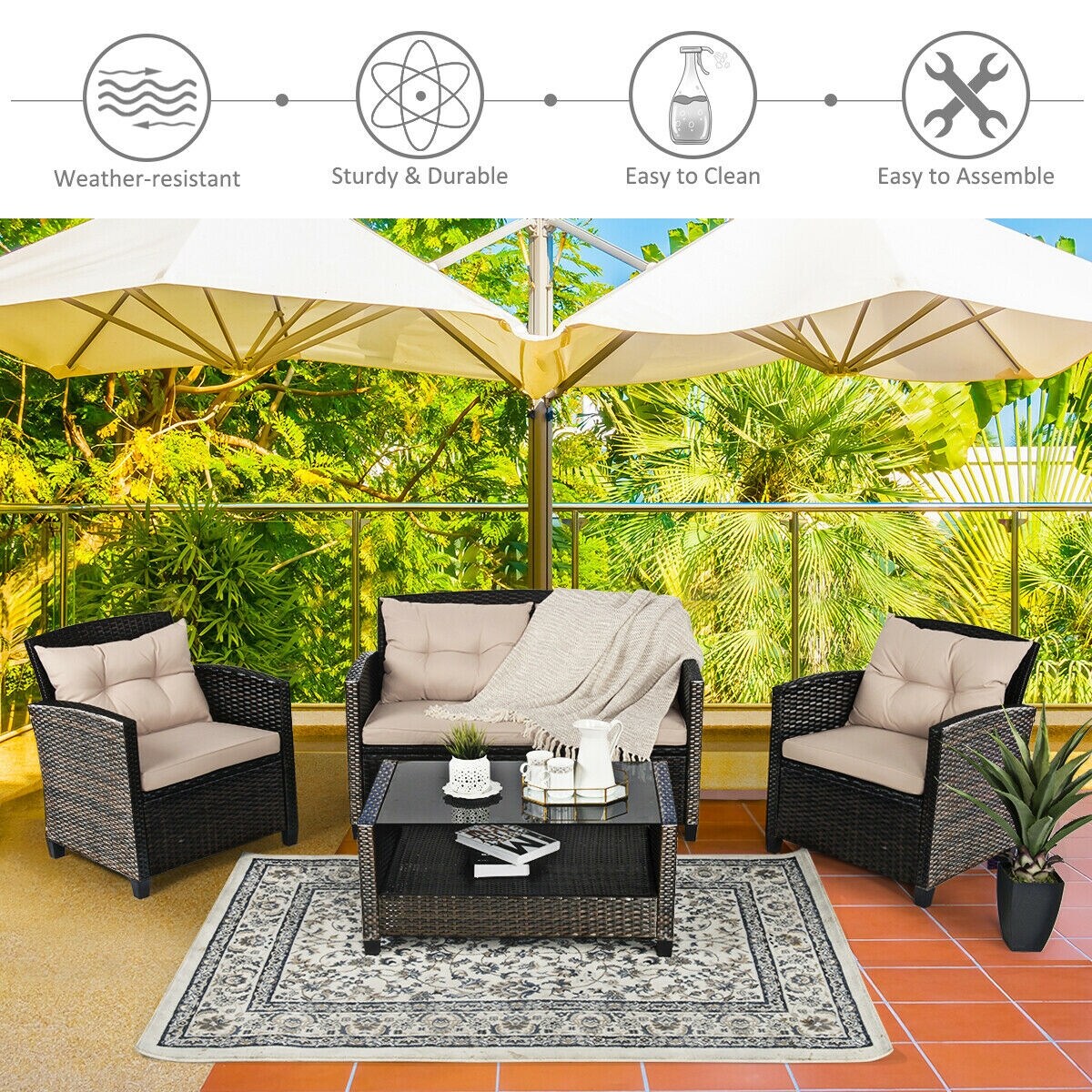 Slickblue D-CO-+B04686WH Patio-Conversation-Sets - View #7