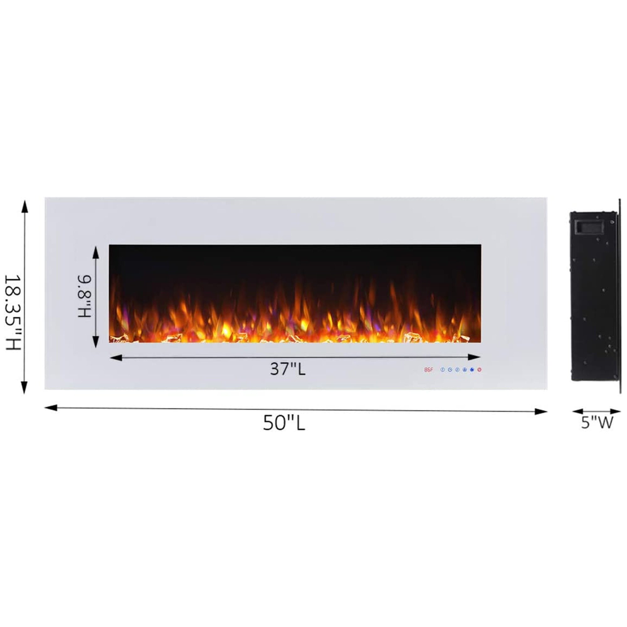 EdenDirect LW-WM50-WH Electric-Fireplaces - View #11