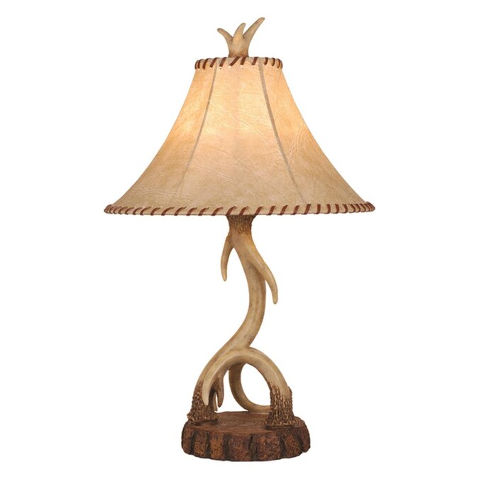 Table Lamp With Fabric Shade, Cabin Themed Table Lamps