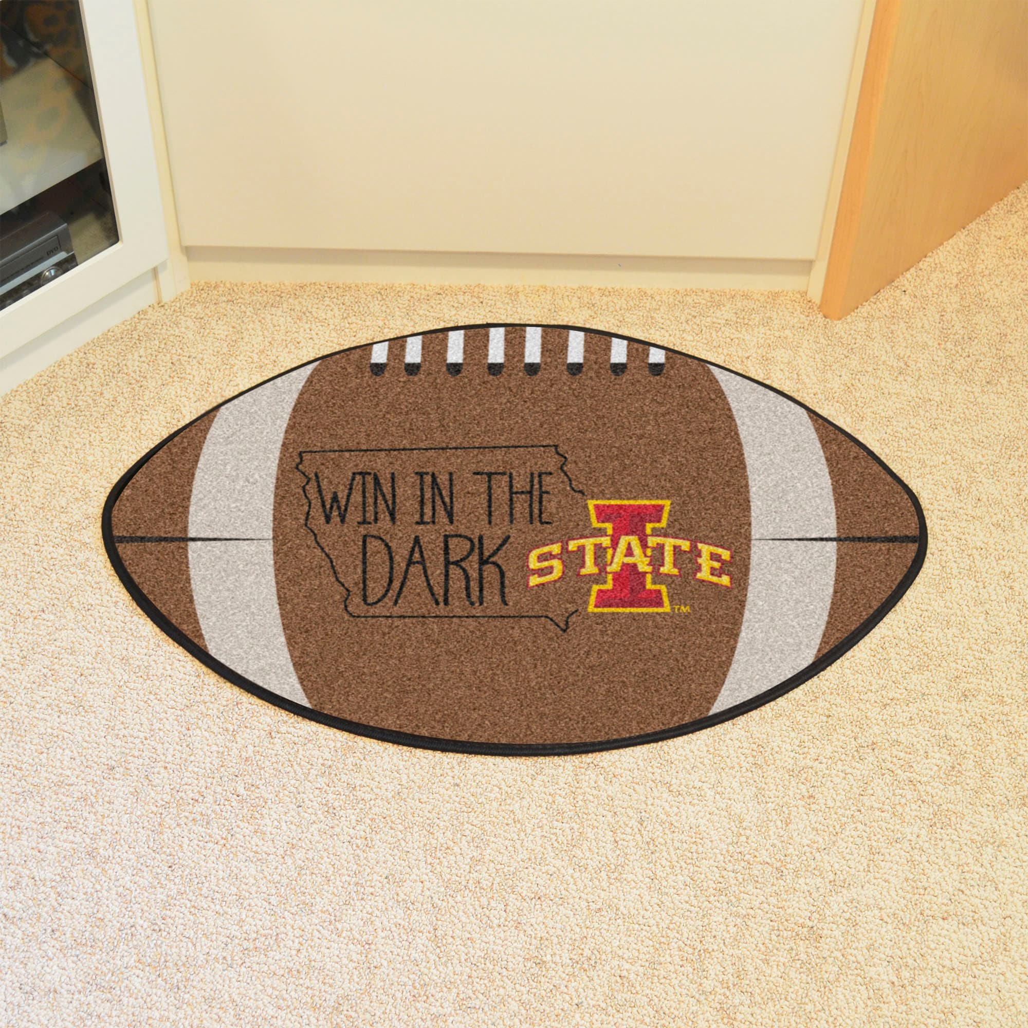 FANMATS 21121 Iowa State Cyclones 32.5-in x 20.5-in Brown Nylon Non-Slip Grip Indoor Decorative Sports Door Mat