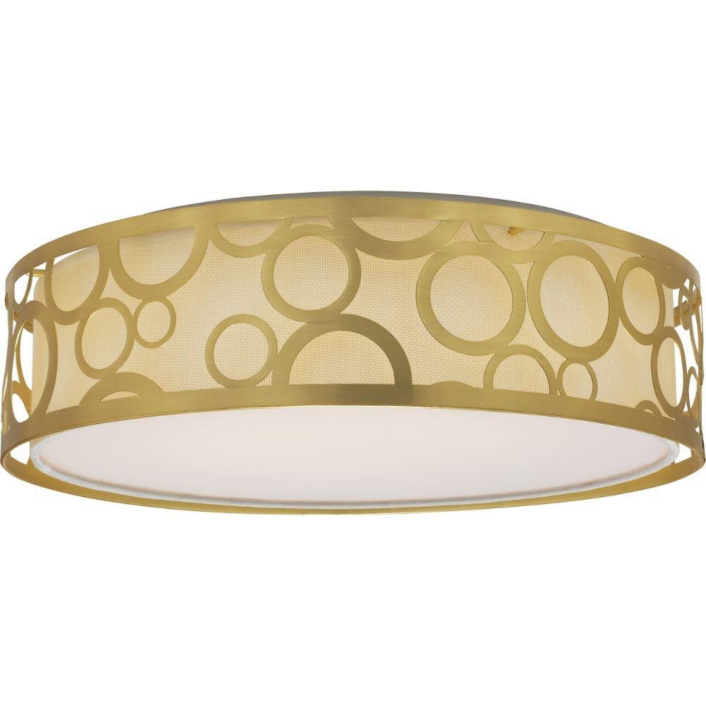  LW-SC543953 1-Light 15-in Natural Brass LED Flush Mount Light ENERGY STAR