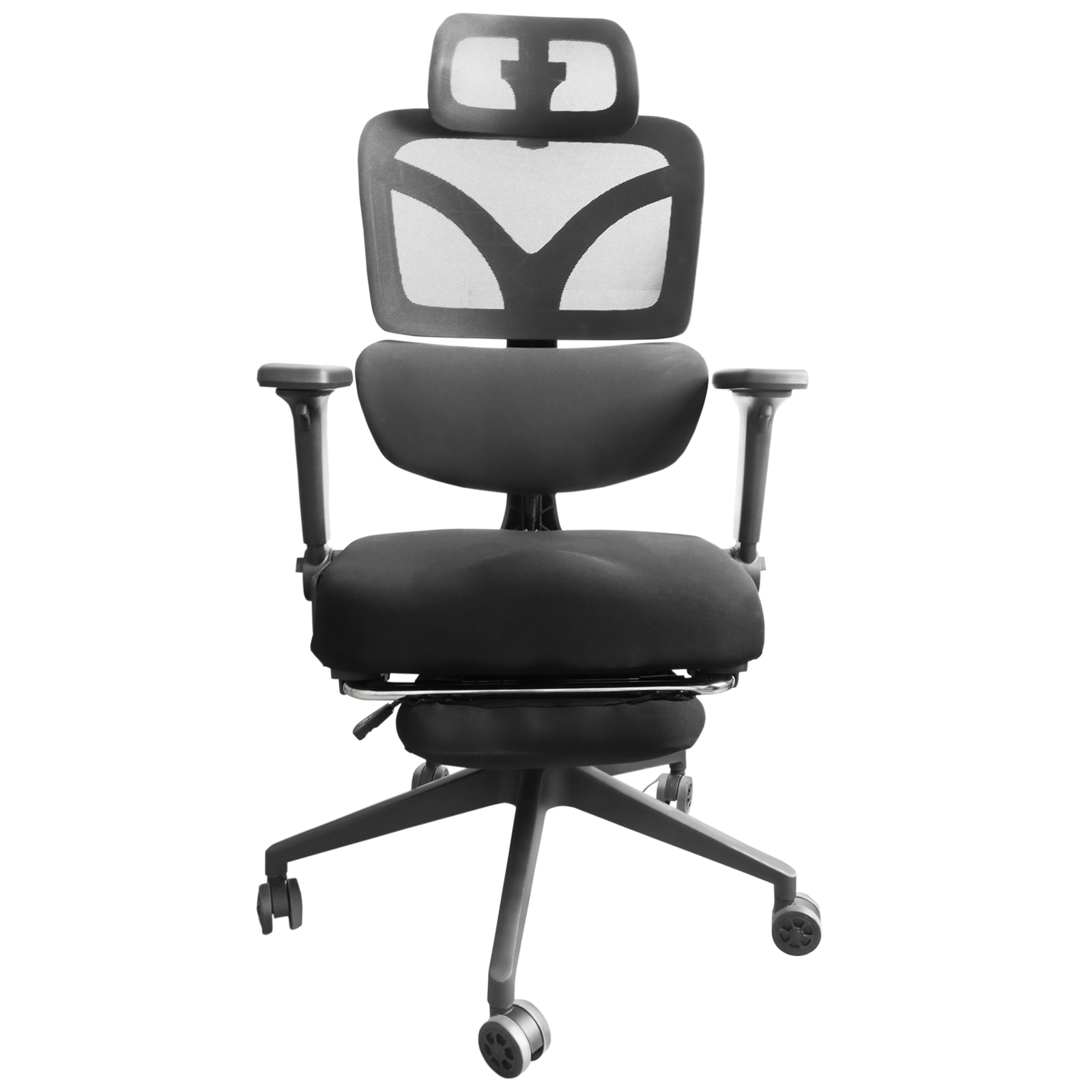 GDFStudio Indoor Ergonomic Zero Gravity Office Chair with Breathable Mesh Seat 3D Headrest 4 Way Lumbar Support and 145 Degree Recline Black