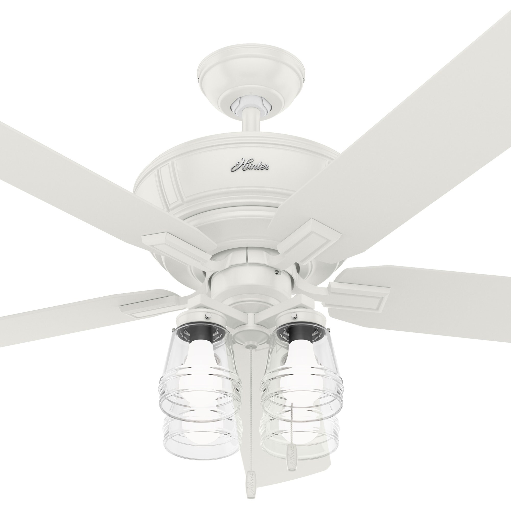 hunter clear globe ceiling fan