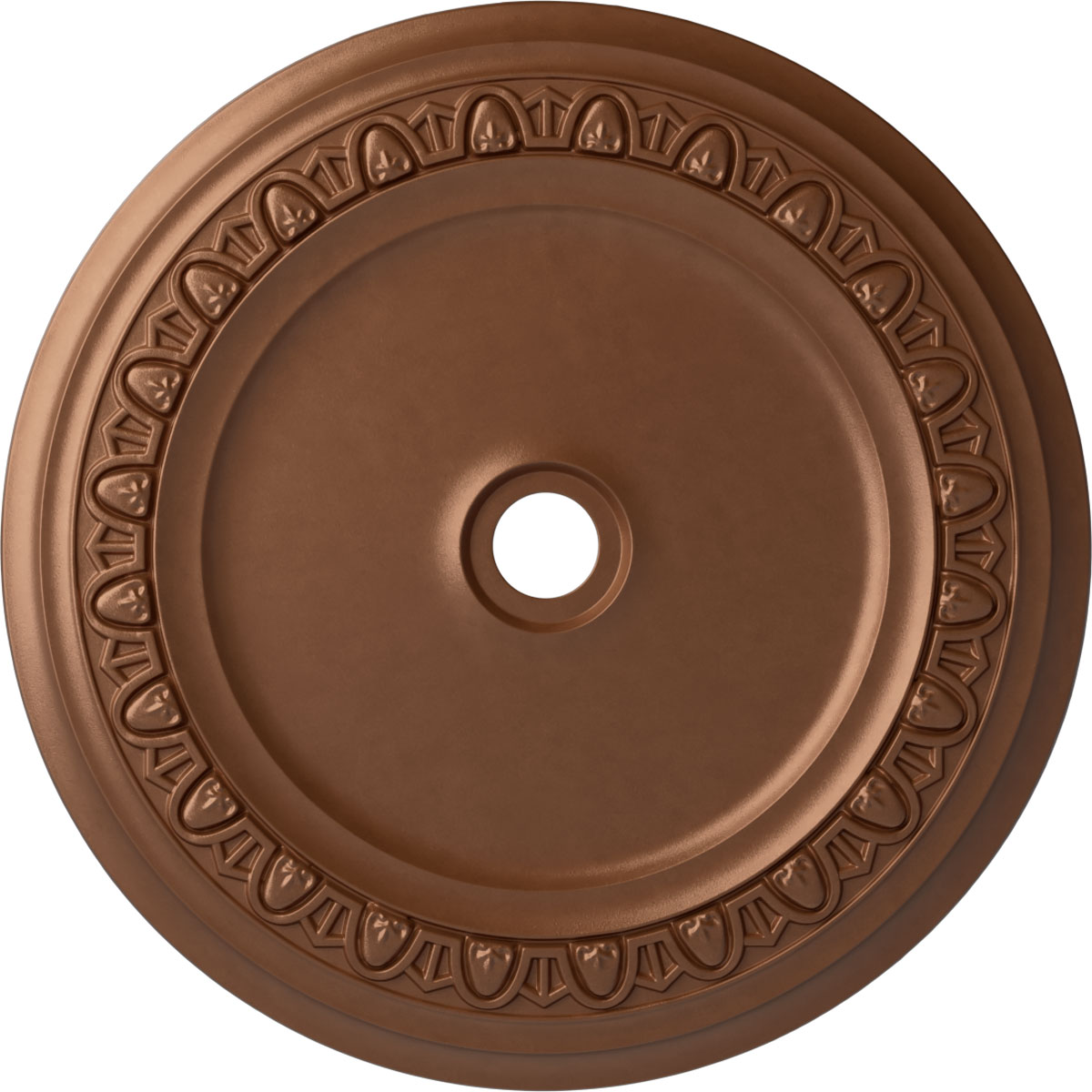 Ekena Millwork CM41CAPOS Caputo 41-in W x 41-in L Painted Polished Copper Polyurethane Whole Ceiling Medallion