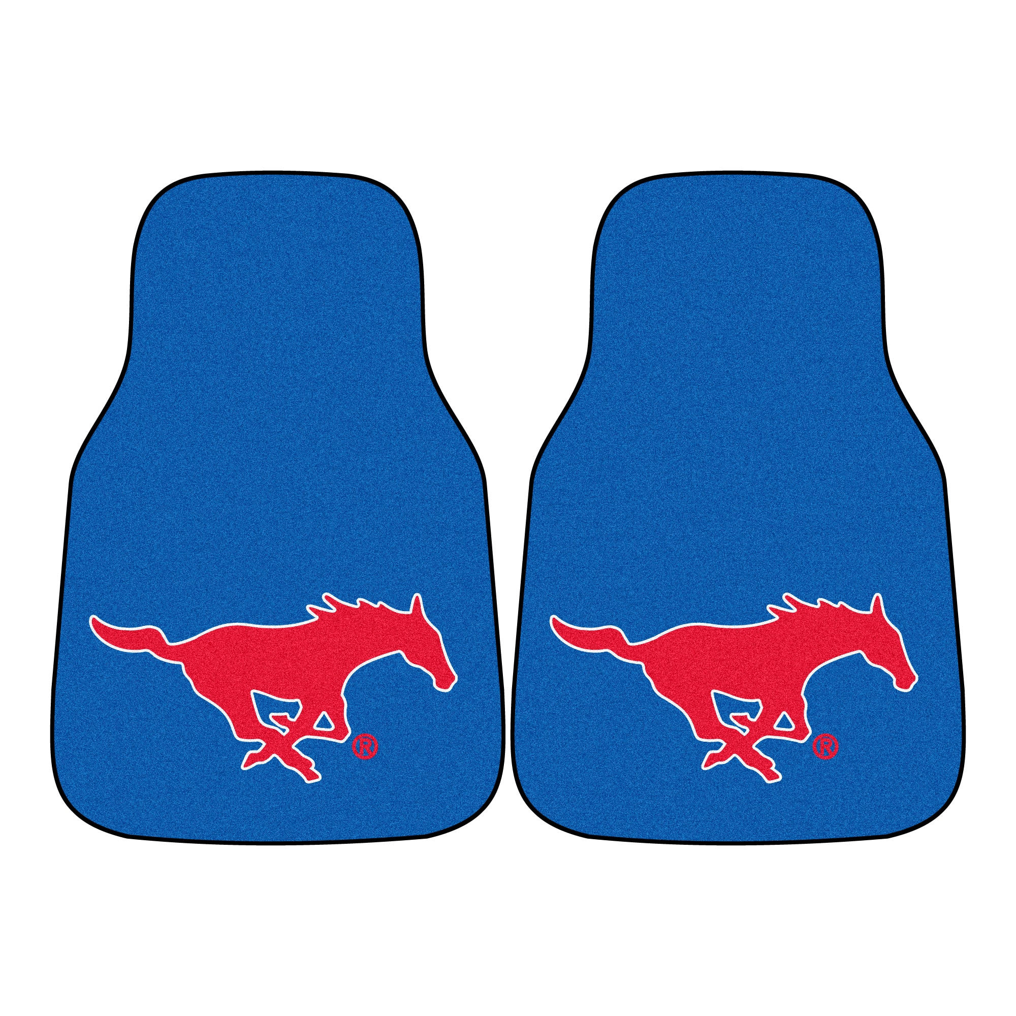 FANMATS SMU Mustangs NCAA Carpet Car Mats 2-Pack Floor Mats for ...