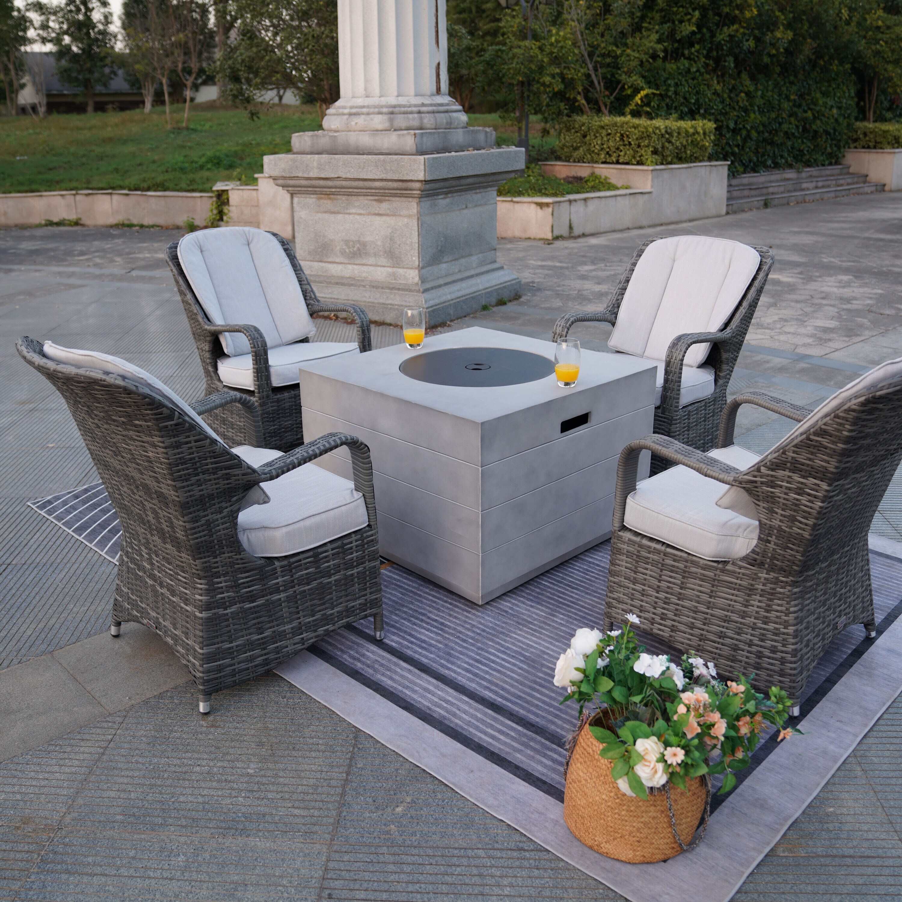 Moda Furnishings MAG-2140-009G Patio-Conversation-Sets - View #3