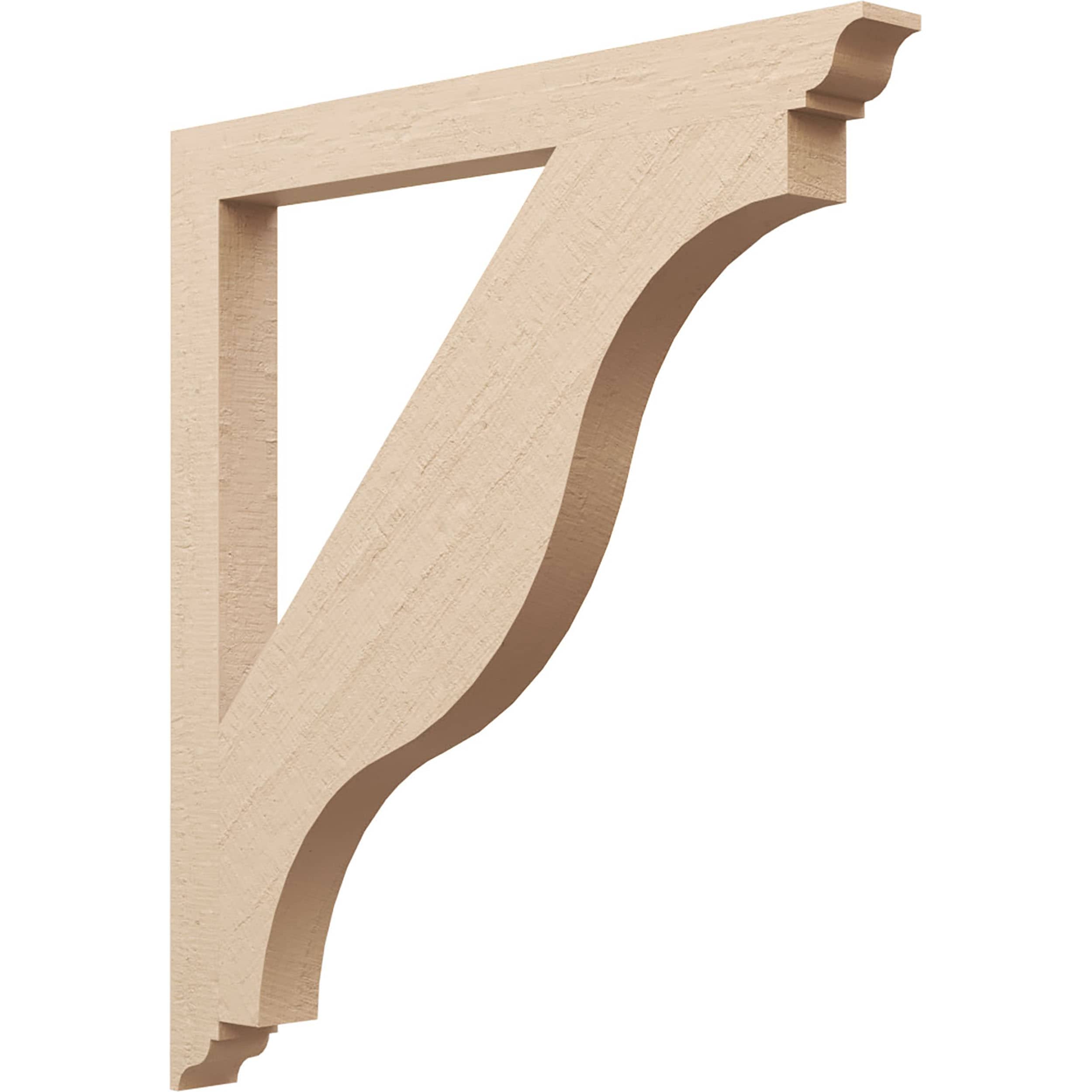 Ekena Millwork 2116832 Funston Rough Cedar Woodgrain TimberThane 3-1/2-in x 44-in x 40-in Brown Urethane Standard bracket