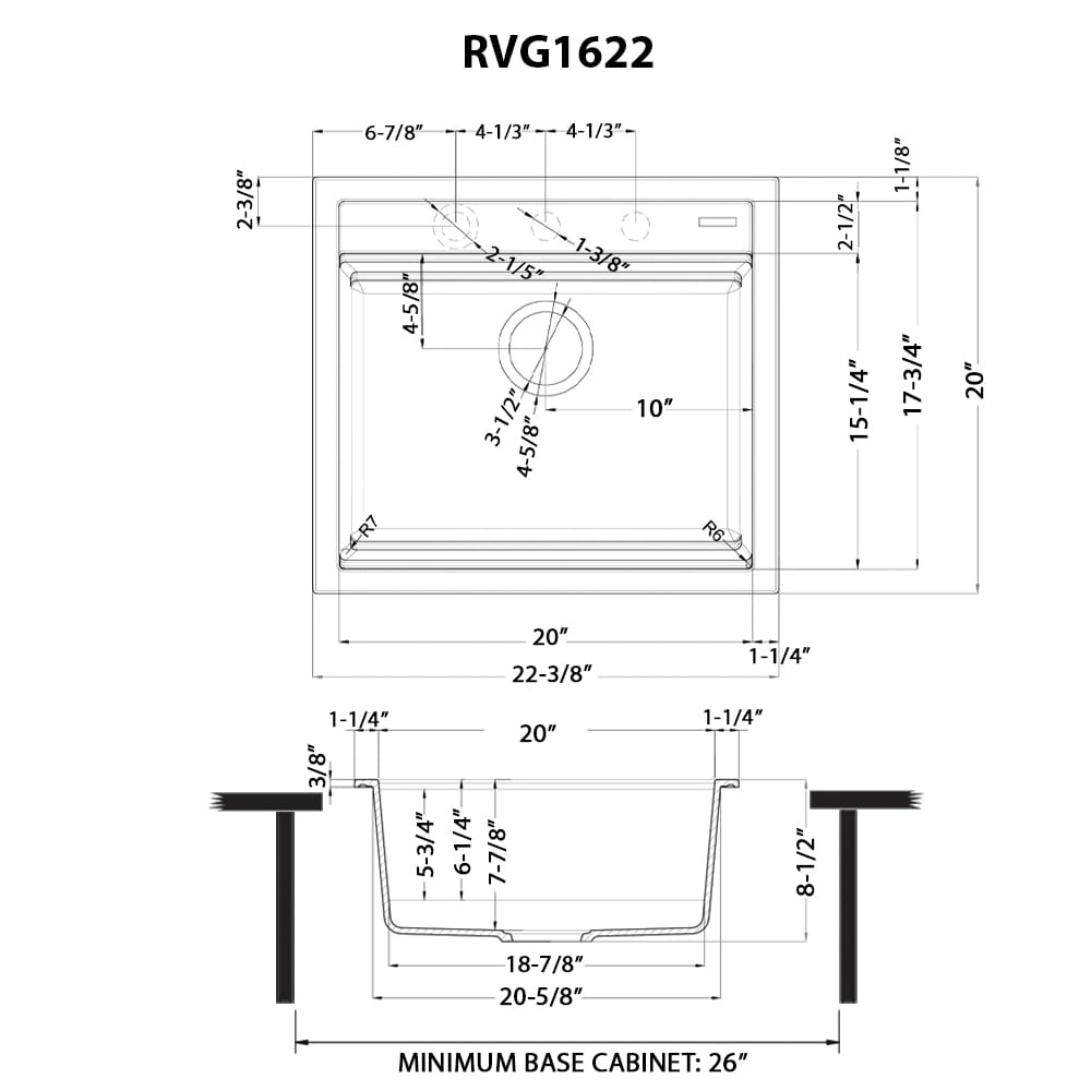 Ruvati RVG1622WH Kitchen-Sinks - View #8