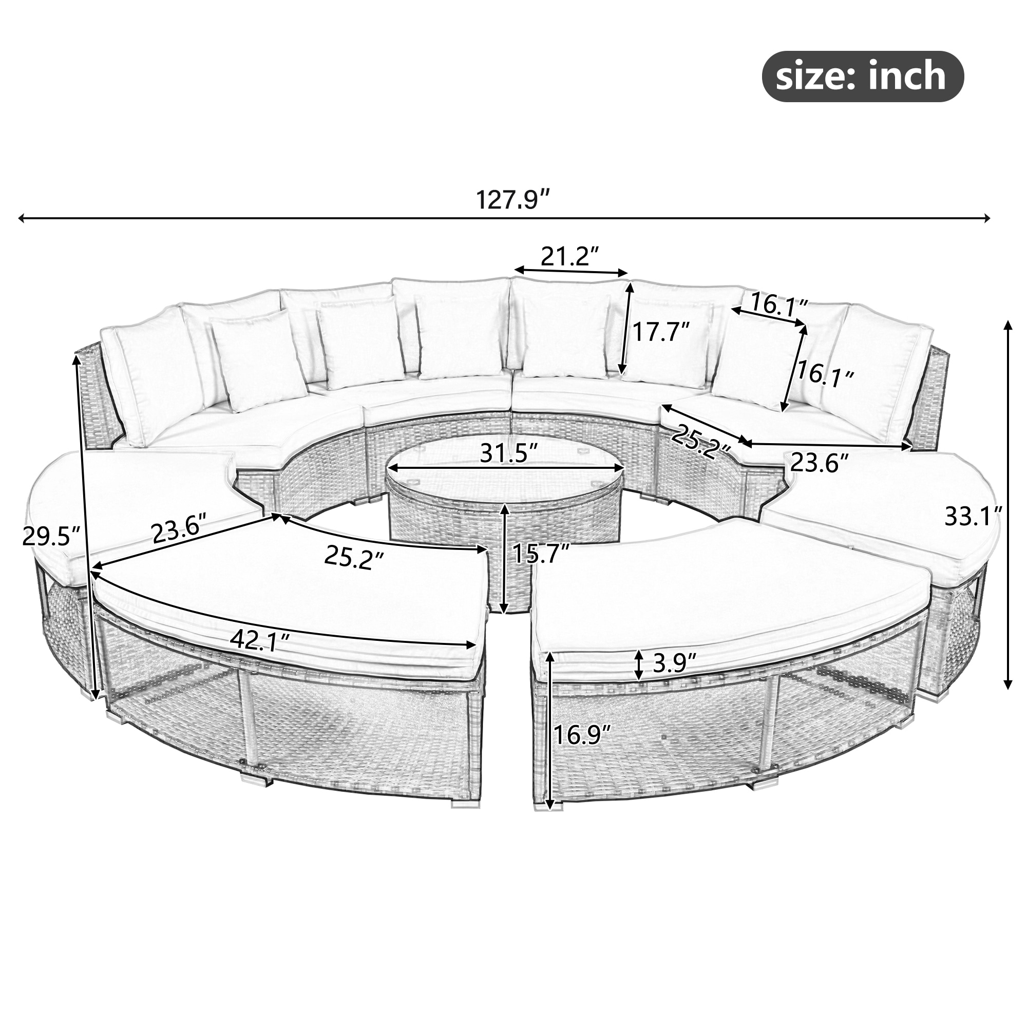 ModernLuxe L-SZ000040AAR Patio-Conversation-Sets - View #10