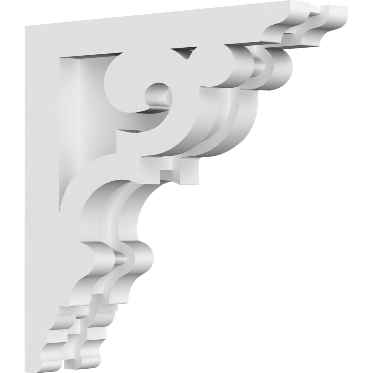 Ekena Millwork CORP01X08X08PR 1.875-in x 8-in x 8-in Preston Unfinished White PVC Paintable Corbel