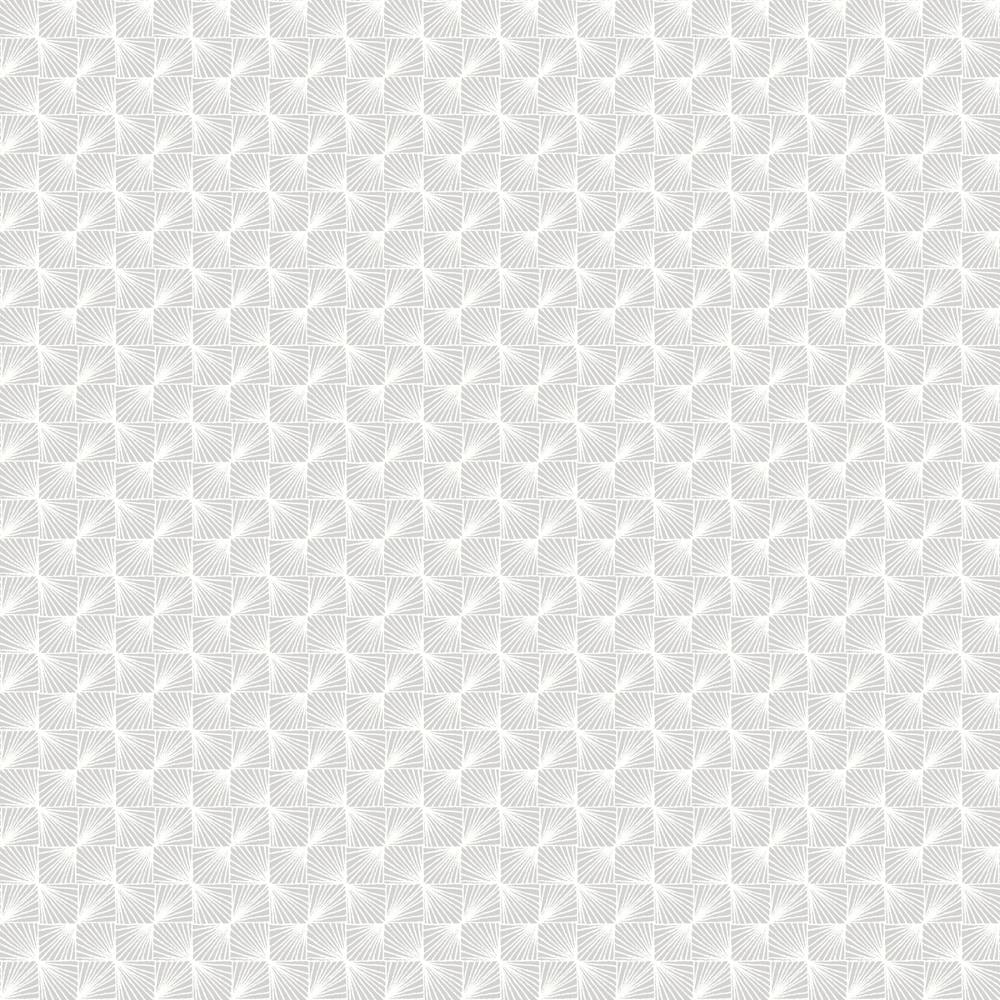 Coloroll M1322 CWV 56.4-Sq. Feet Silver Paper Geometric Unpasted Wallpaper