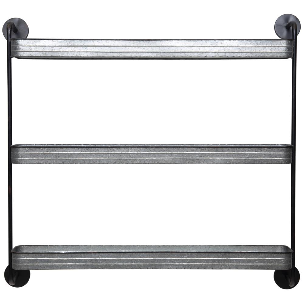 Galvanized Metal 3-Tier Storage Shelf