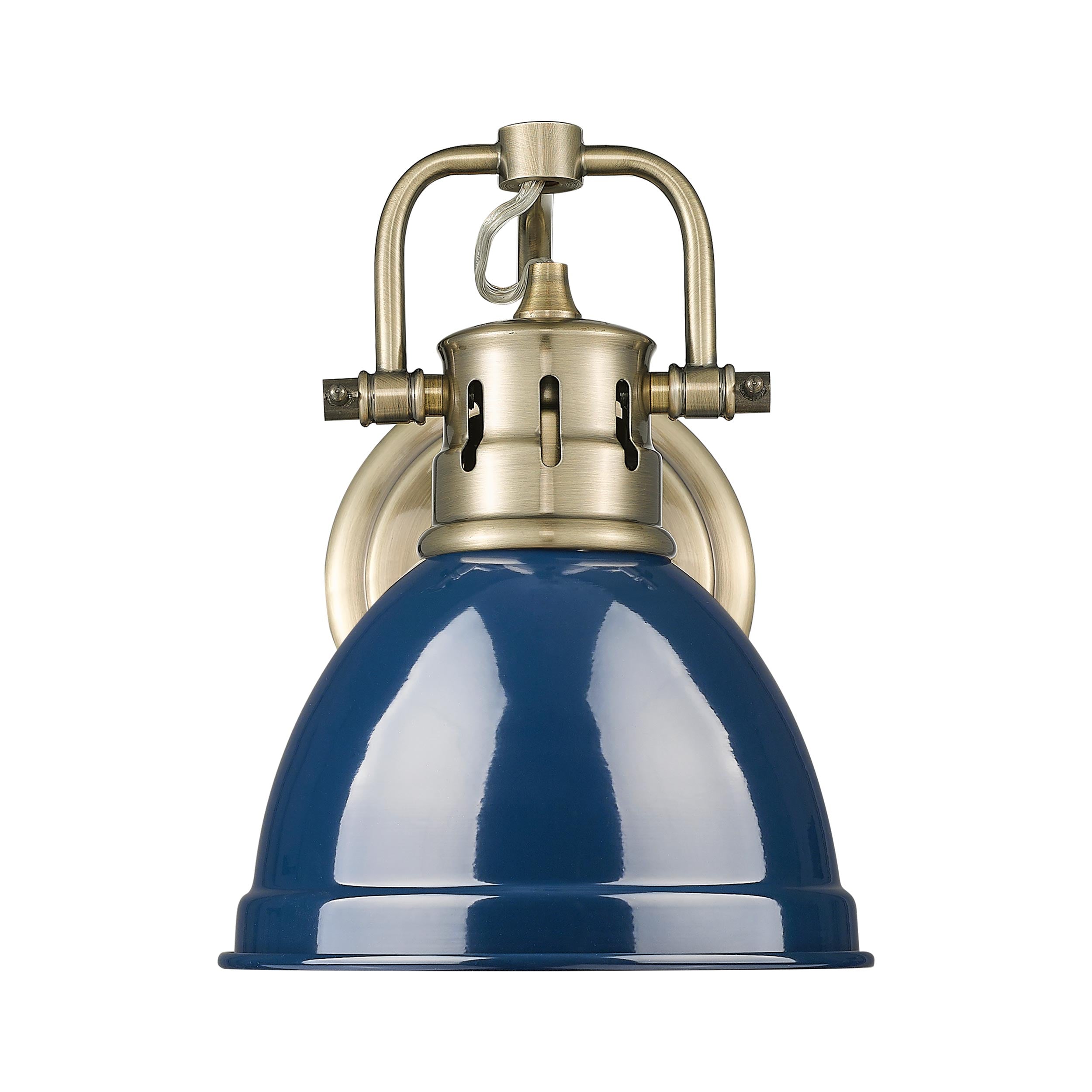 Golden Lighting 3602-BA1 AB-NVY Duncan 8.25-in 1 -Light Gold Transitional Vanity light