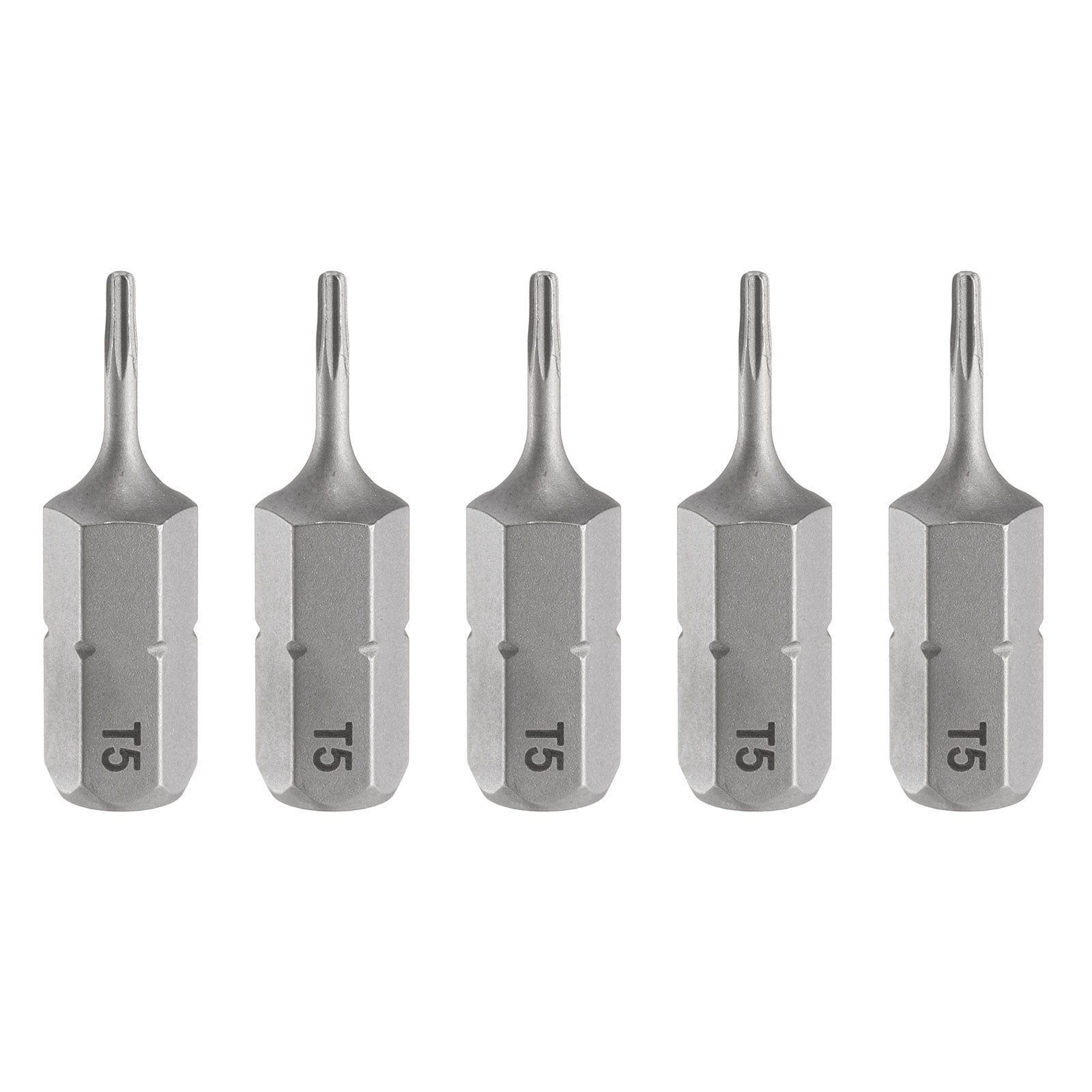 Harfington 5pcs T5 Torx Screwdriver Bit 1/4 Inch Hex Shank 25mm/1 Inch Length Magnetic Star 6 Point Head S2 Steel Screw Driver Bit #S26030900UX3109