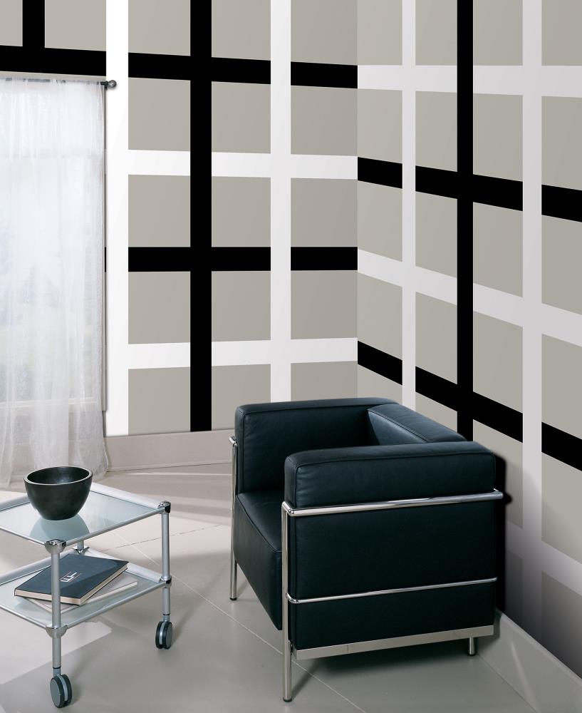WallPops 13-in W x 192-in H Self-adhesive Black Stripes Wall Decal