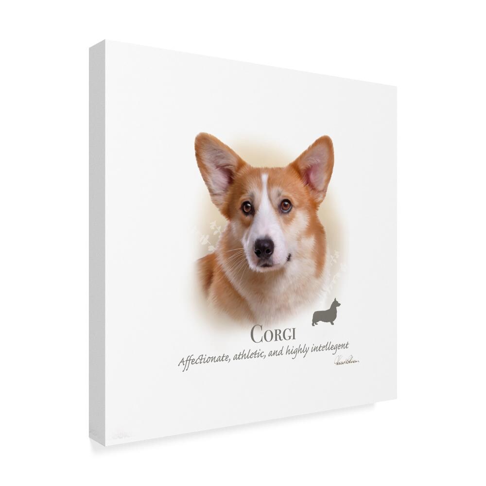 Stupell Industries Smiling Corgi Puppy on Glam Fashion Icon Bookstack Wall Art, 11 x 14, White